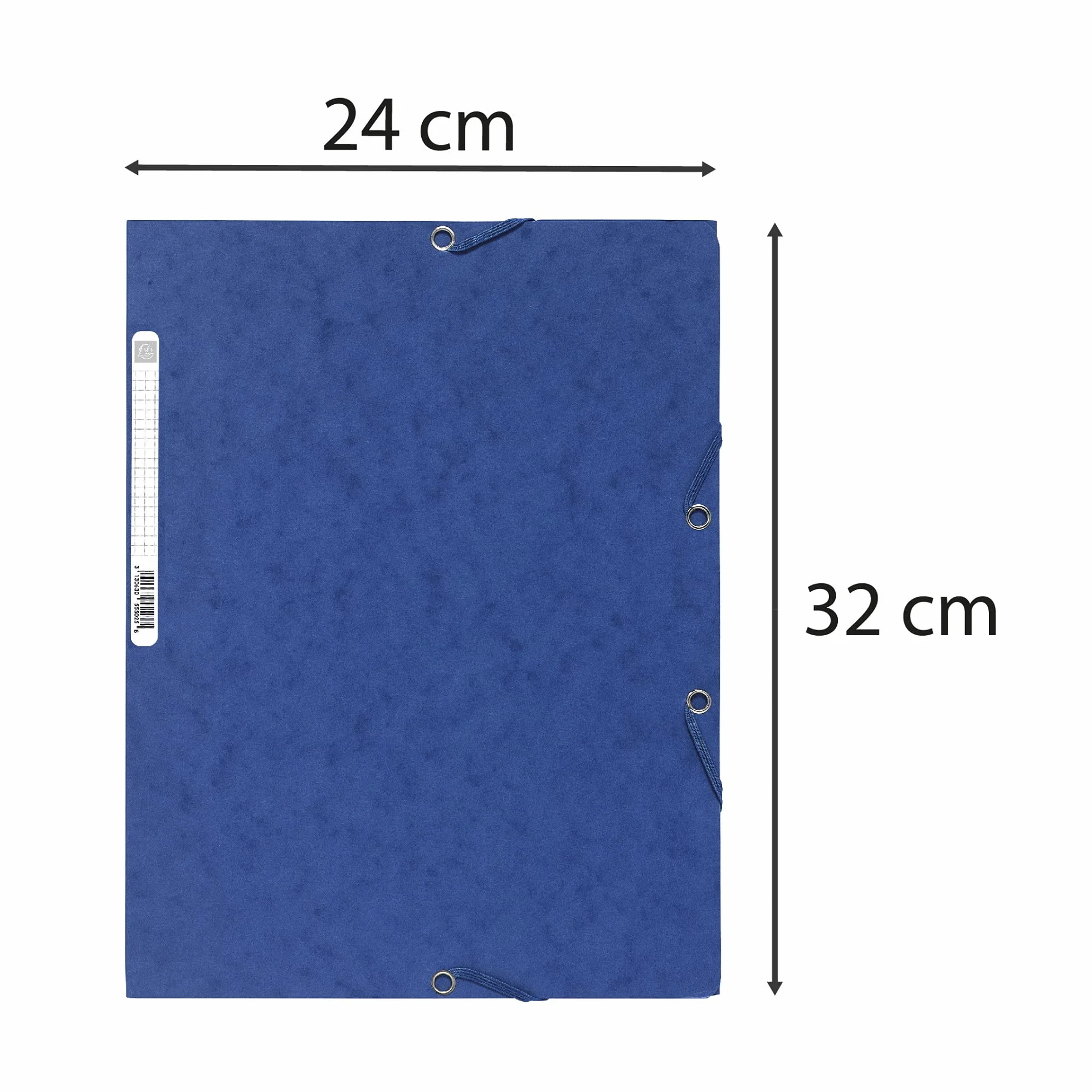 Exacompta Paquet de 10 chemises à élastiques pochettes 3 rabats carte lustrée 400 g/m2 24 x 32 cm A4 10 couleurs assorties
