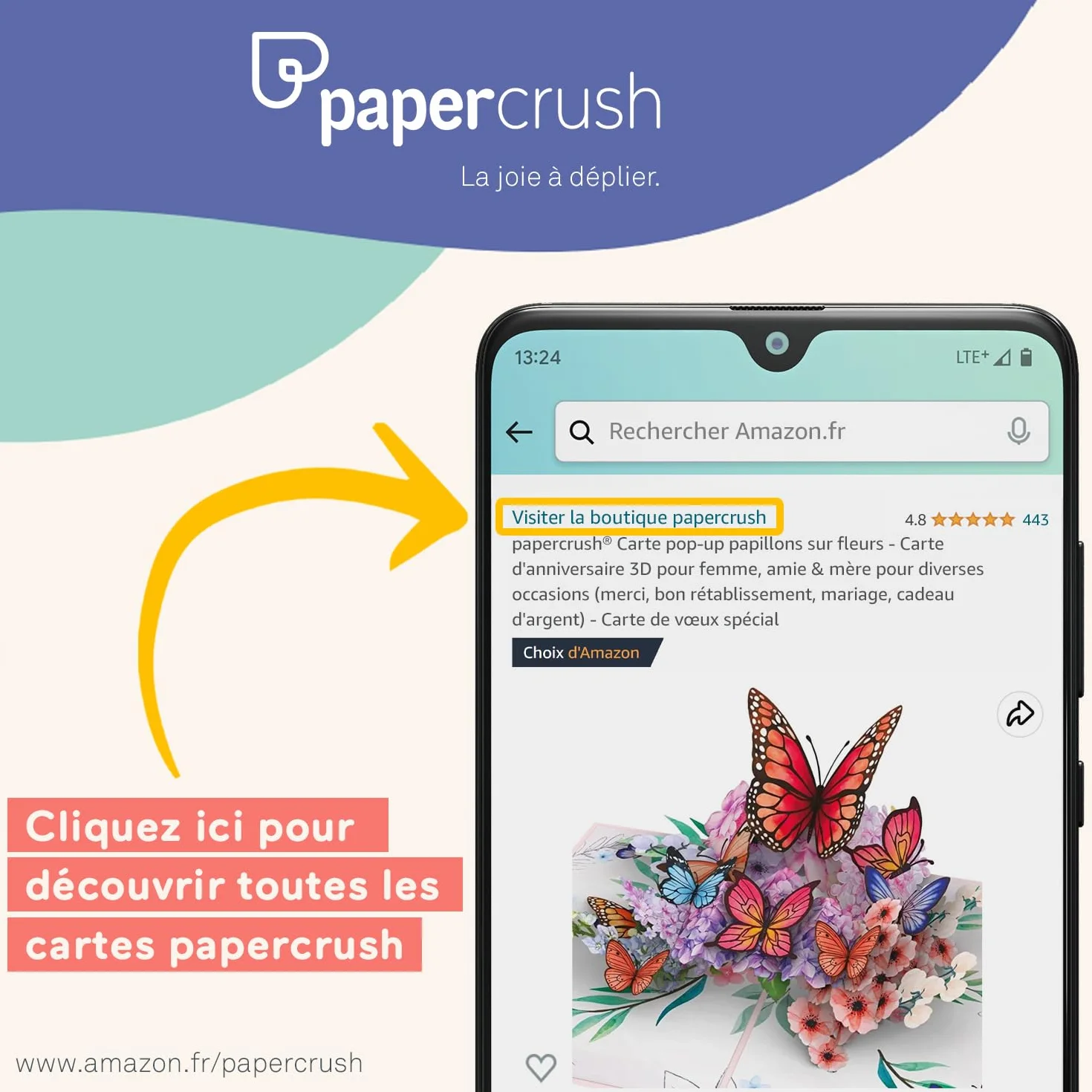 Papercrush® Carte Pop-up Voiture de Mariage Just Married 3D - Carte de Vœux Félicitations pour Union, Cadeau Argent Voyage de Noces Lune de Miel