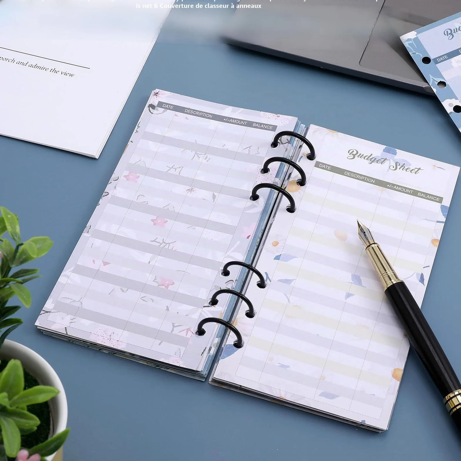 Feuilles A6 pour budget dépenses organisateur planification budgétaire