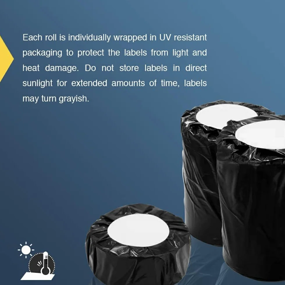 BETCKEY DK-22205 3 Rouleaux Étiquettes 62mm x 30.48m Noir sur Blanc pour Brother QL