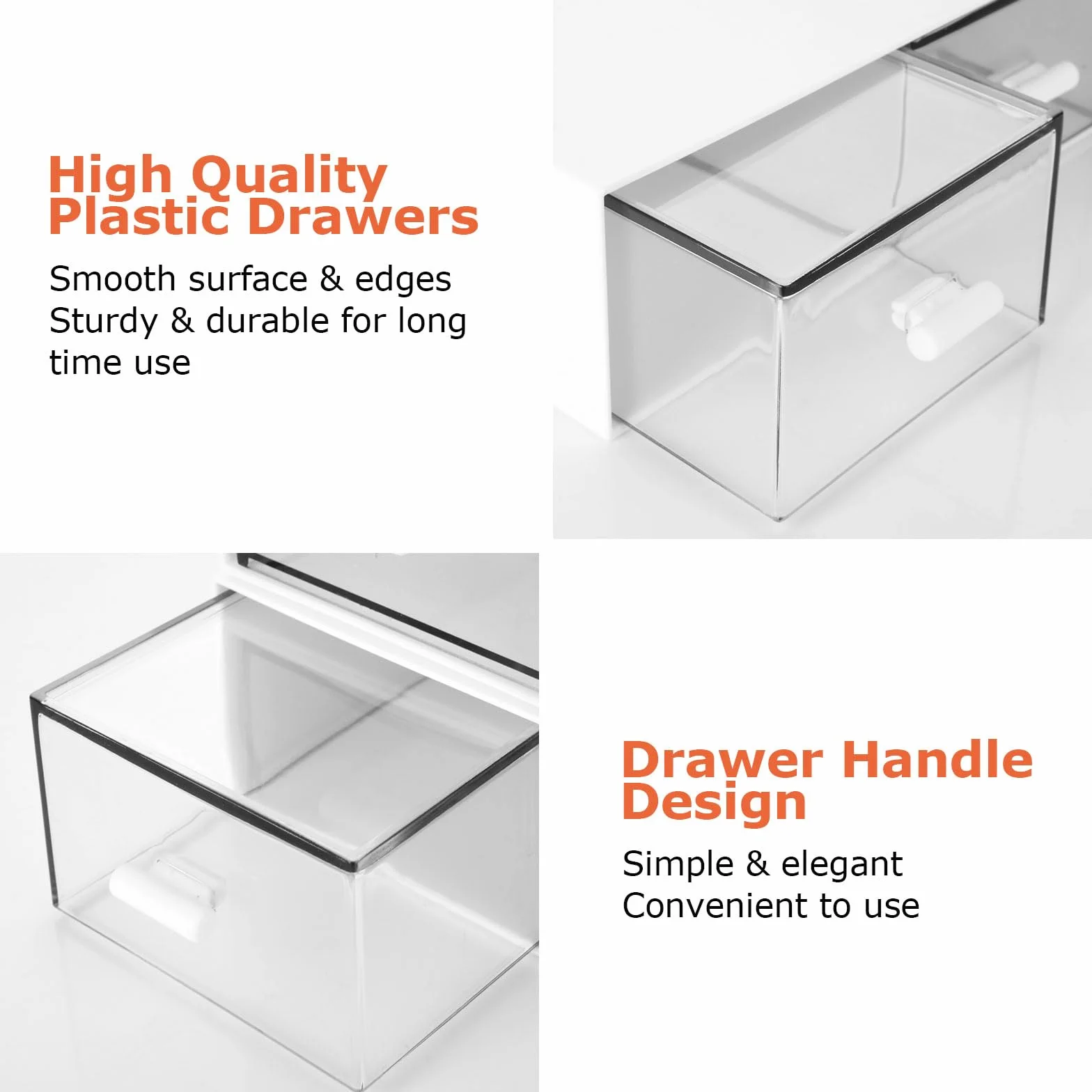 Organiseur de bureau empilable 9 tiroirs 4 niveaux rangement plastique blanc maquillage bijoux fournitures stylos
