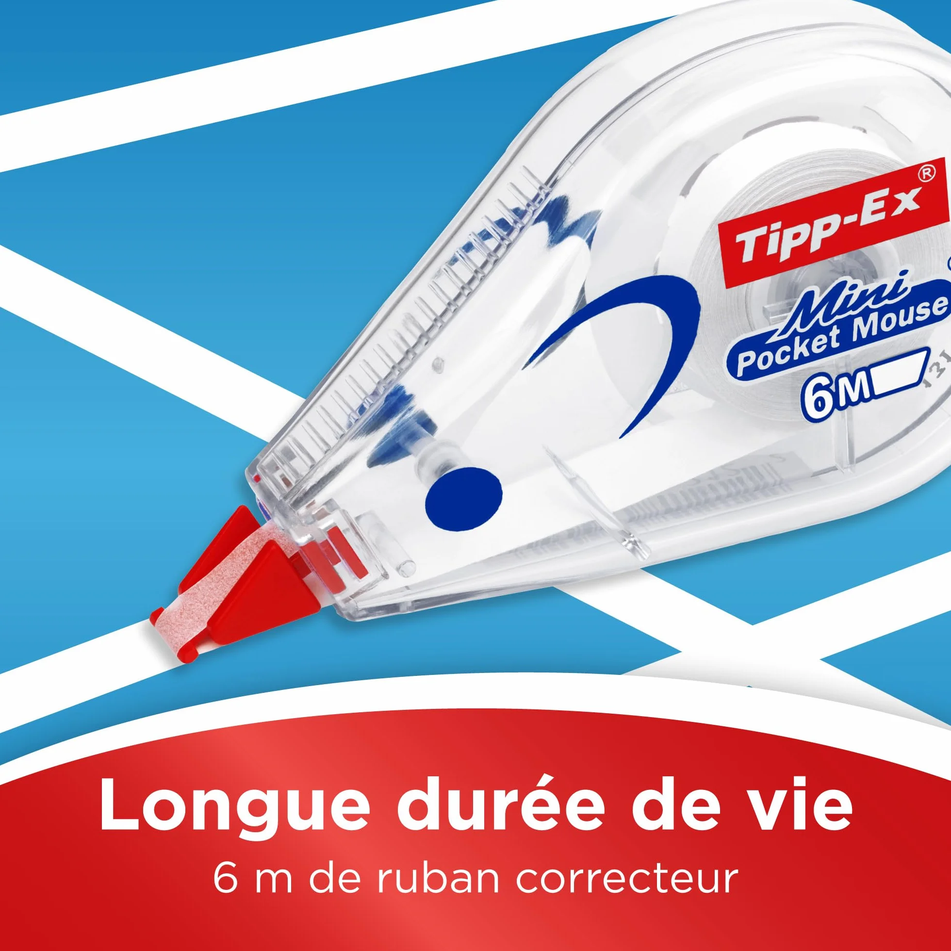 Tipp-Ex Mini Pocket Mouse Ruban Correcteur Ultra-Résistant Lot de 10 - 6m x 5mm