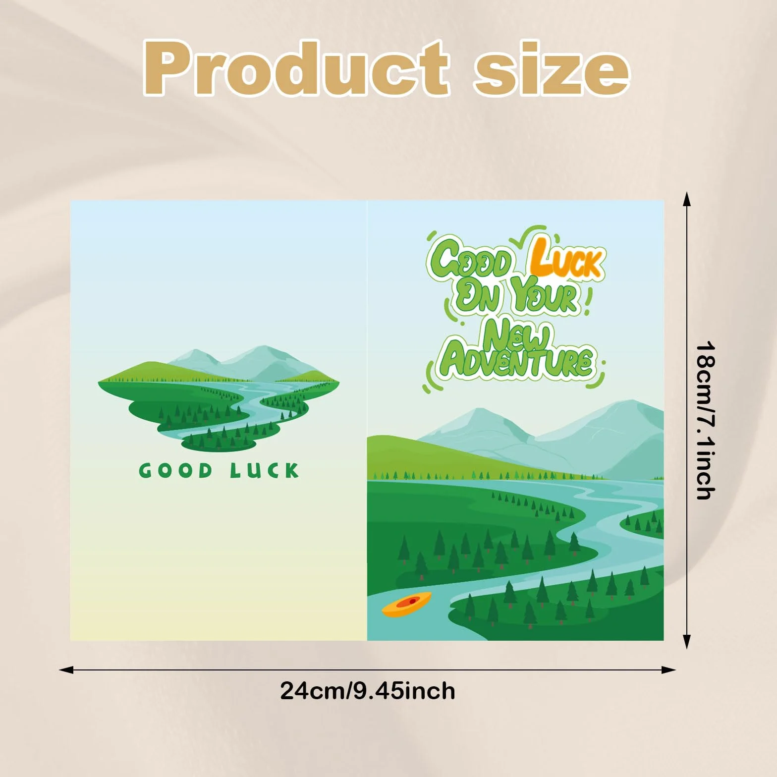 Gosknor Cartes d'Adieu pour Collègues 24x18cm Bonne Chance Carte avec Enveloppe