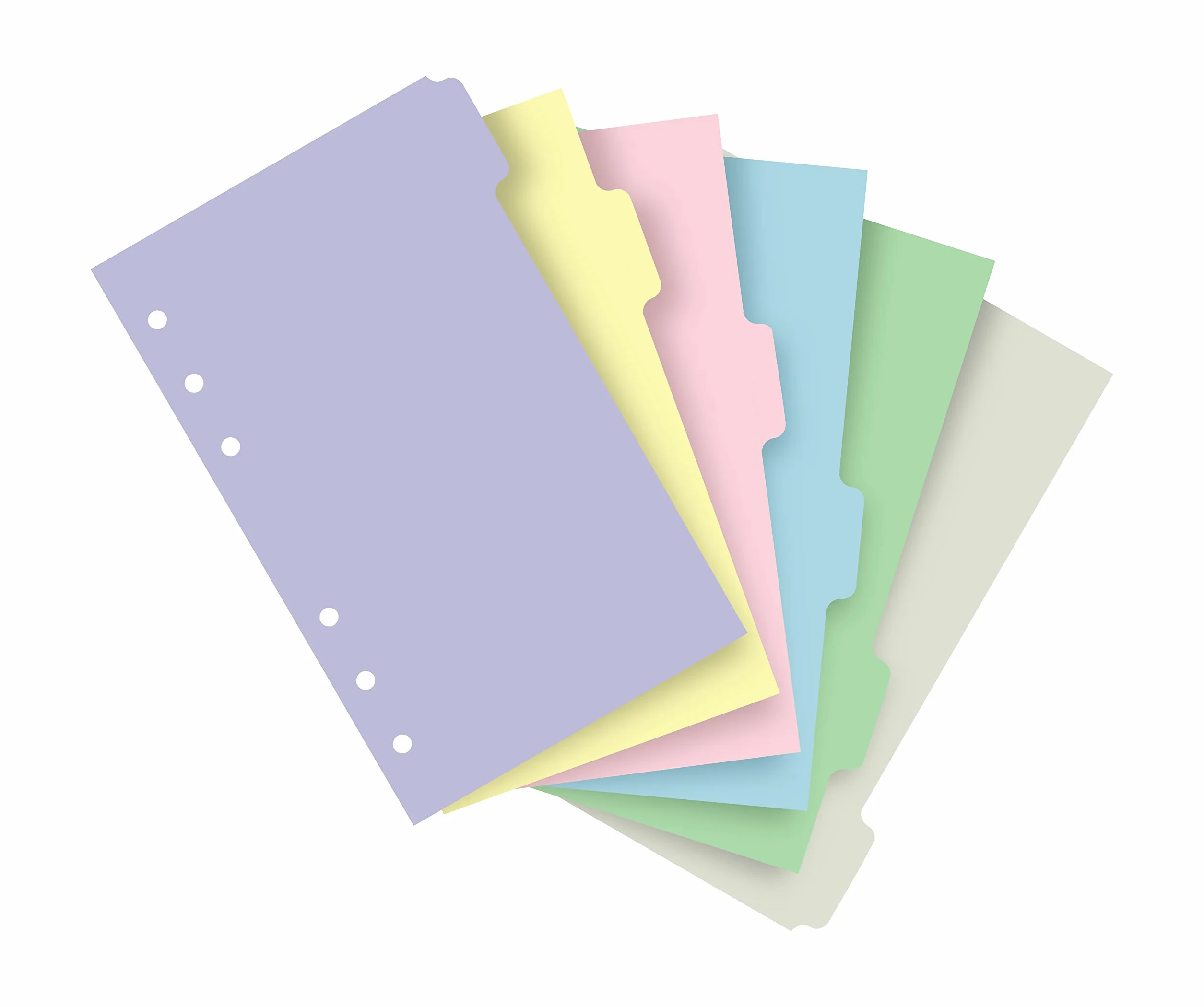 Onglets vierges pastel personnels 6 pièces