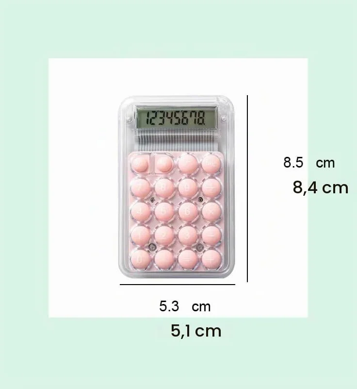 Calculatrice Solaire Pile Bouton Double Alimentation Clavier Silicone Portable Couleurs Aléatoires