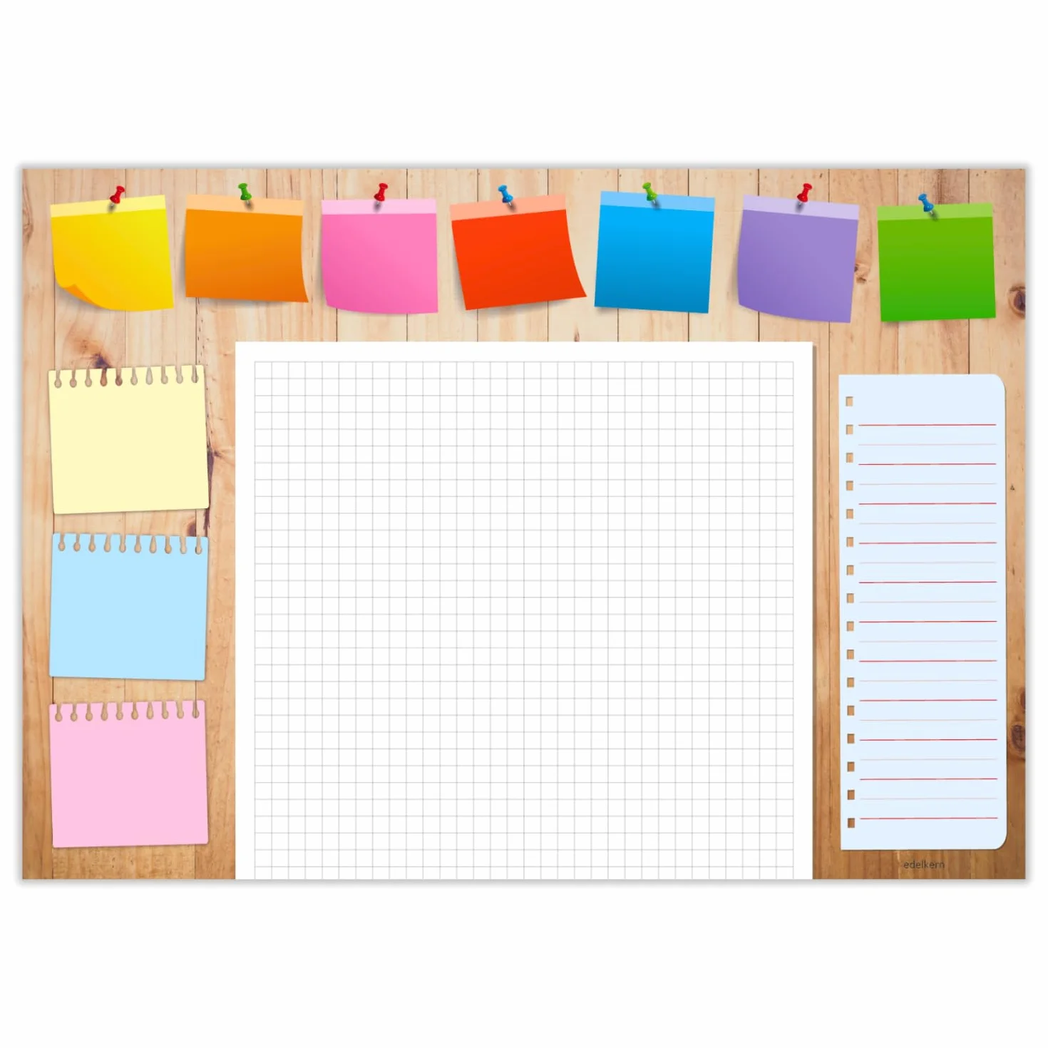EDELKERN Sous-main en papier A2 pour enfants et adultes - Bloc-notes, organiseur, planificateur