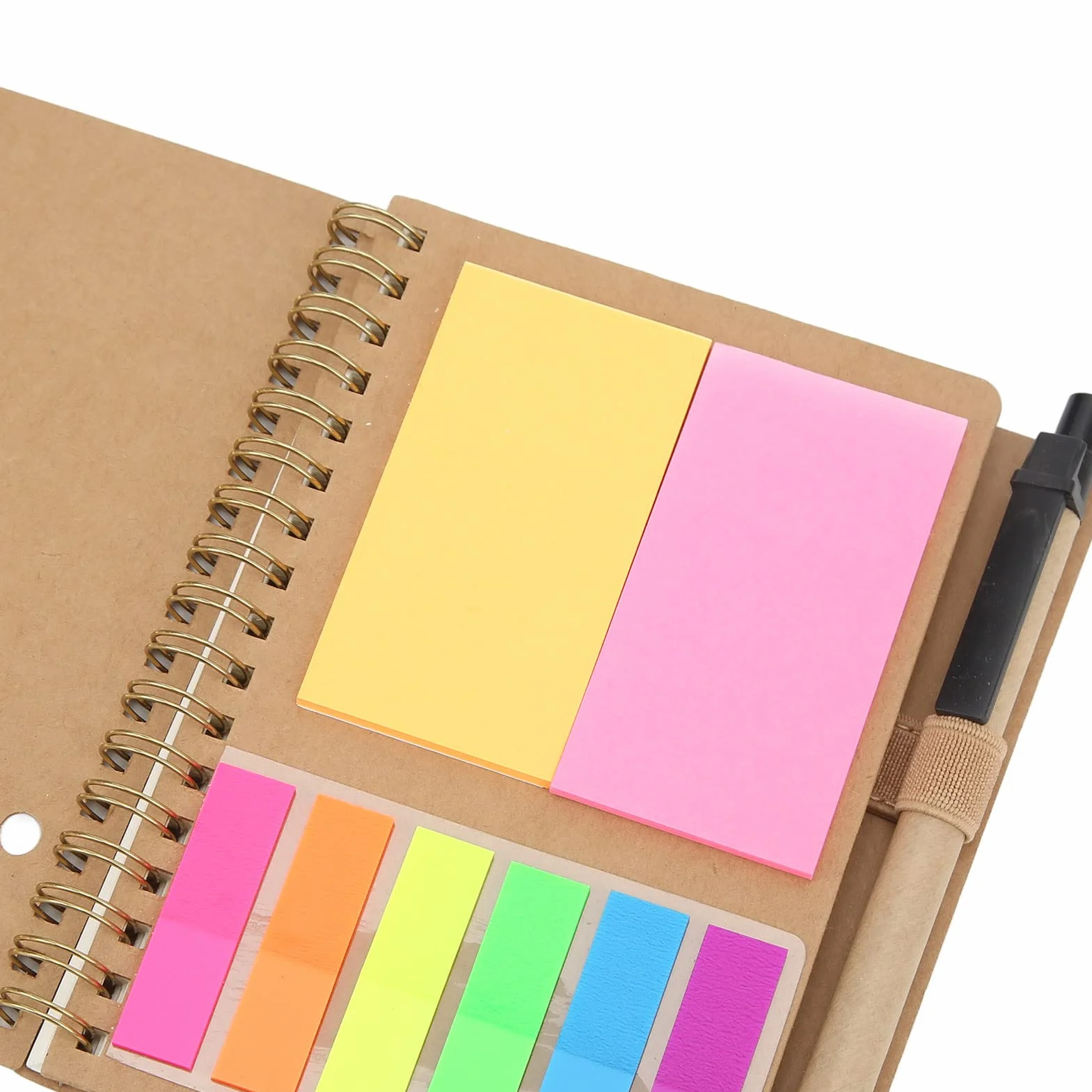 Cahier à spirale ligné couverture kraft 5x6 pouces bloc-notes steno business café