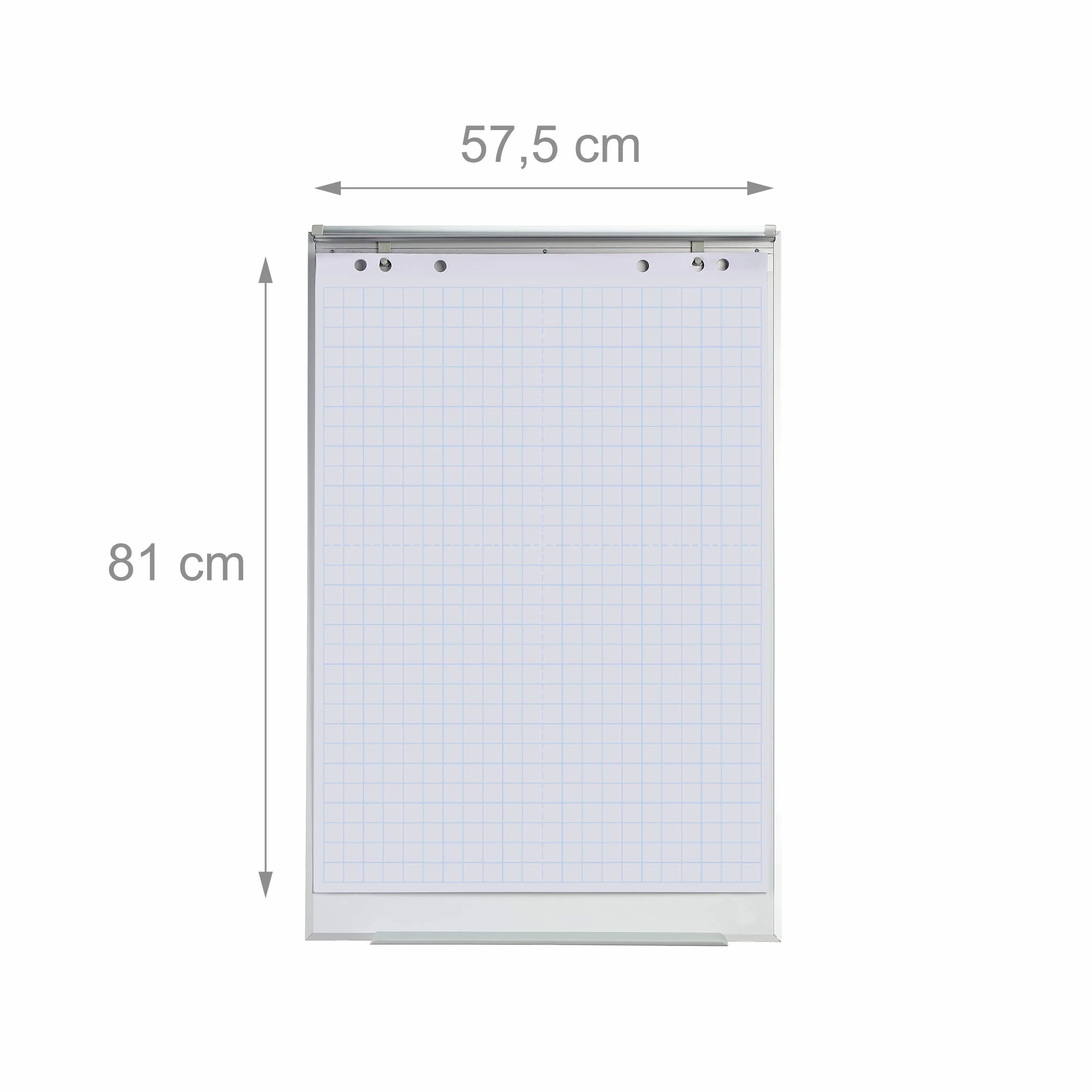 Relaxdays Papier de présentation Rouleau Pages quadrillées 50 Feuilles 60 g/m² 57,5x81 cm Blanc