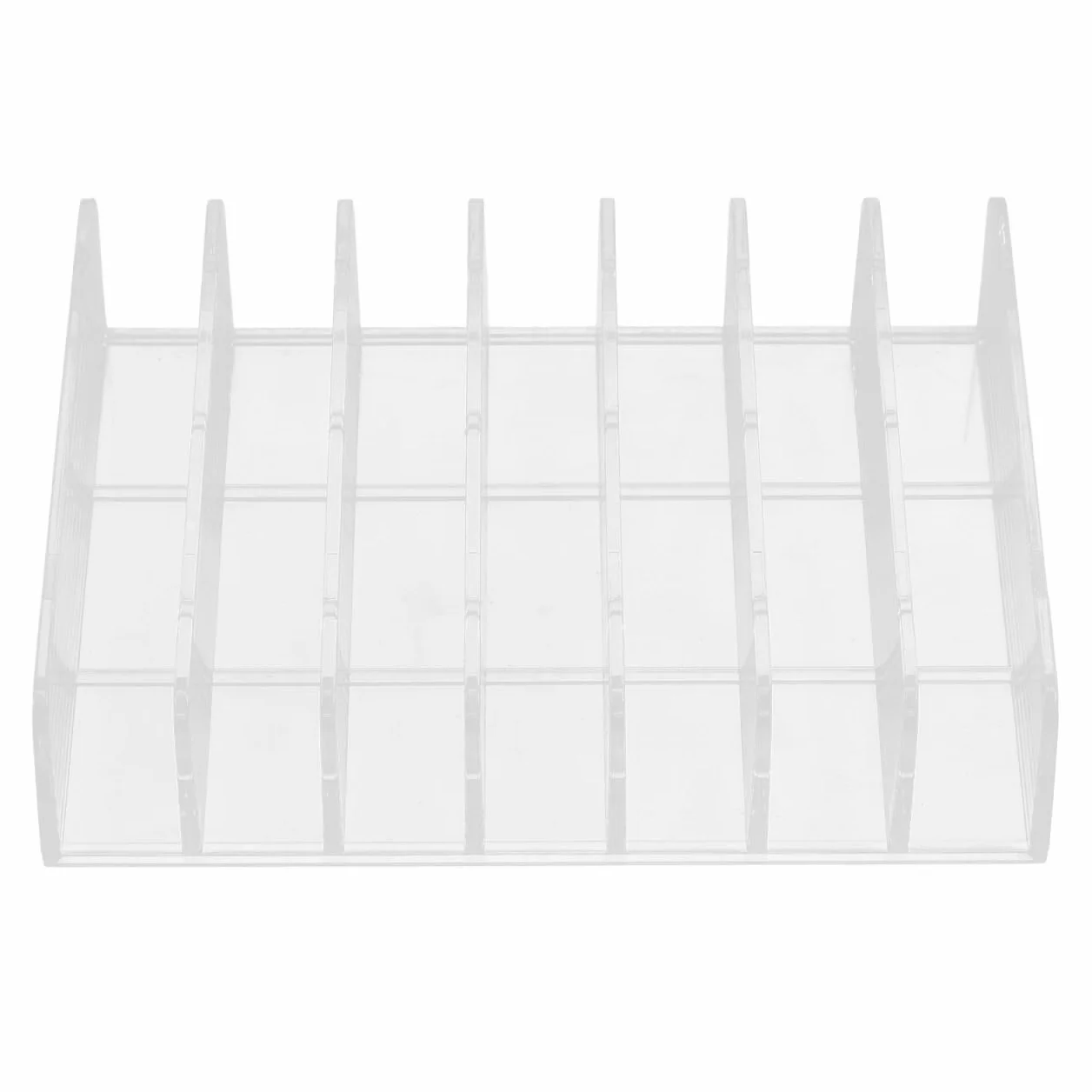 Organisateur De Courrier en Acrylique Transparent 2 Pièces 7 Compartiments pour Bureau Compact