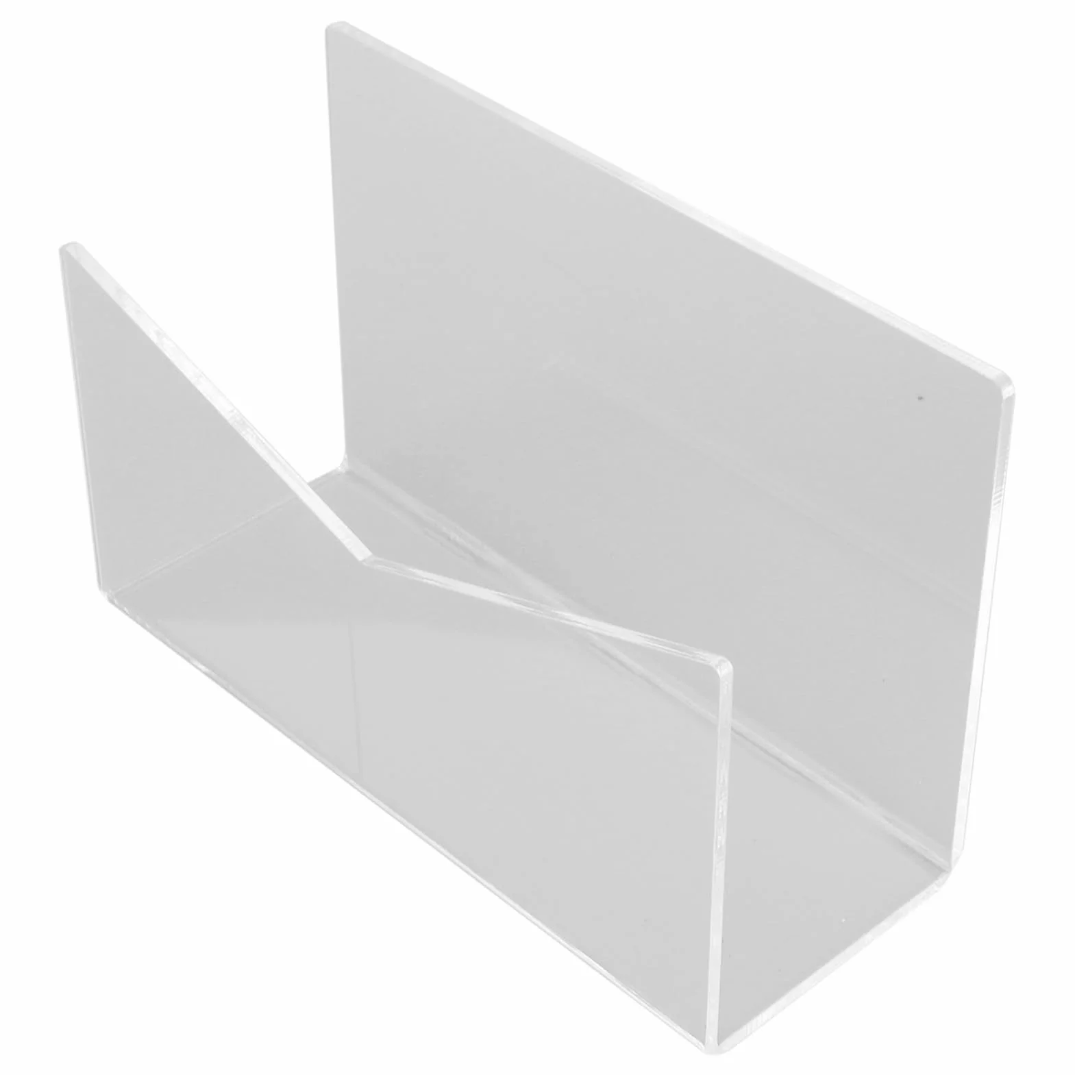 Porte-courrier en Acrylique Transparent pour Bureau, Support d'Enveloppe Autoportant