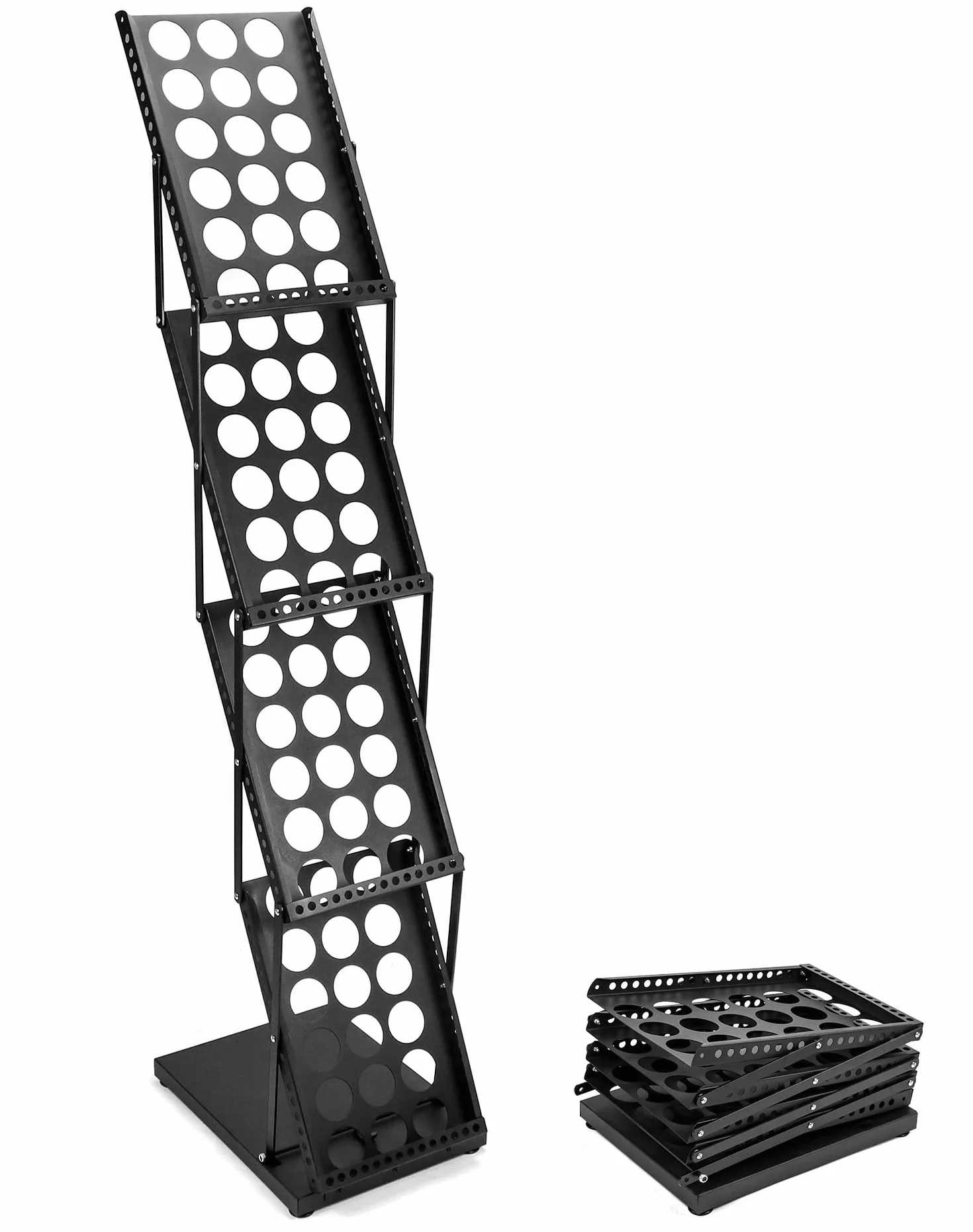 QWORK Porte-brochure A4 pliable noir