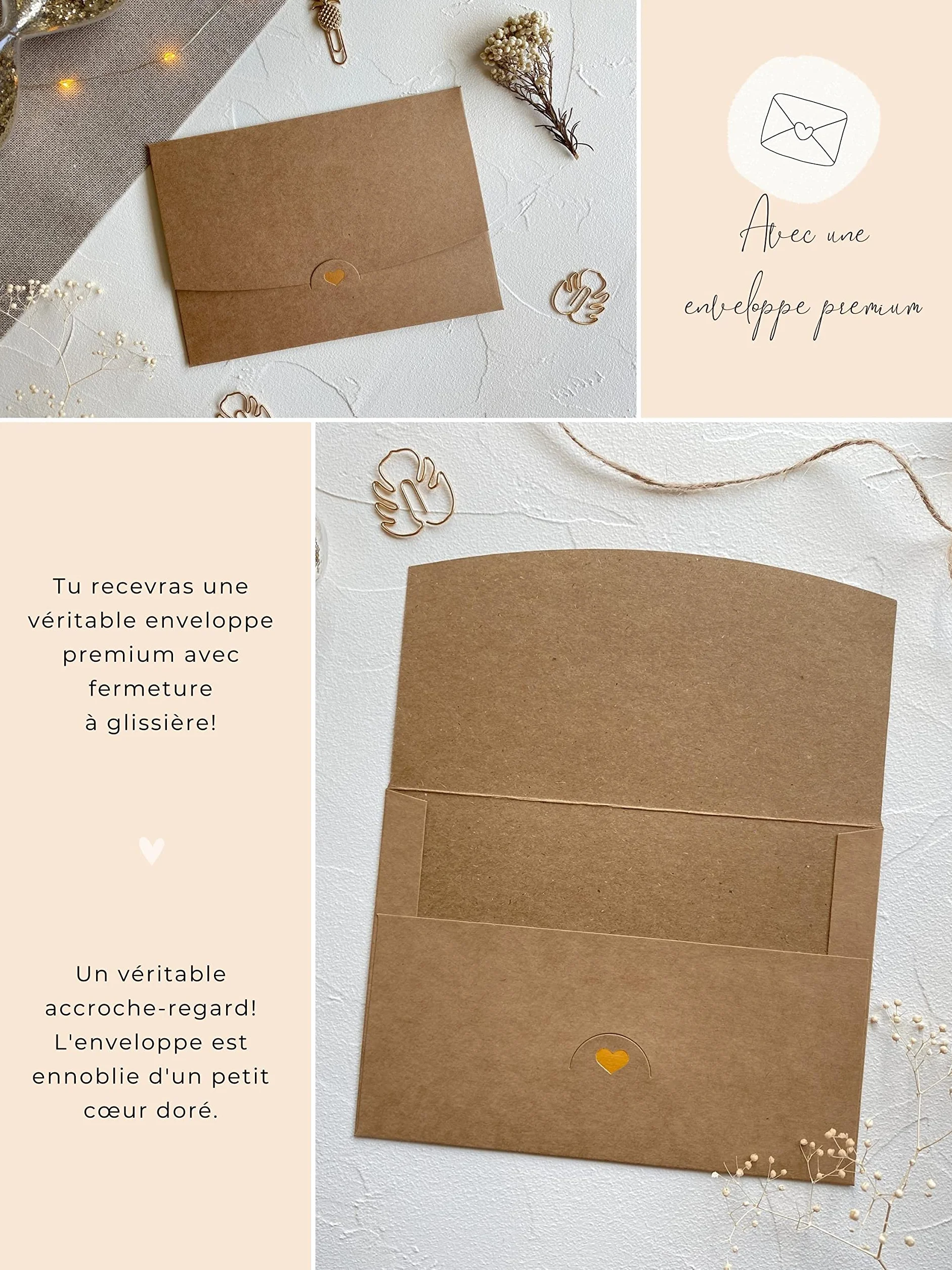 Carte à gratter Marraine demande avec enveloppe