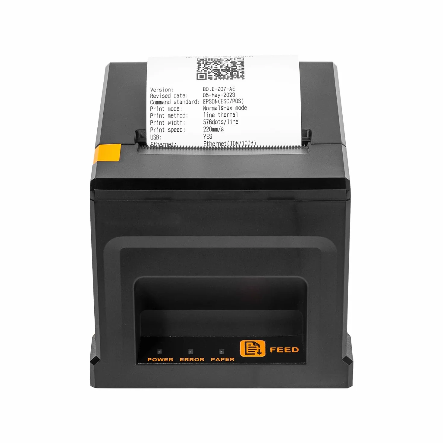 NetumScan Imprimante de reçus POS 80mm Thermique USB 300mm/s Coupe Automatique