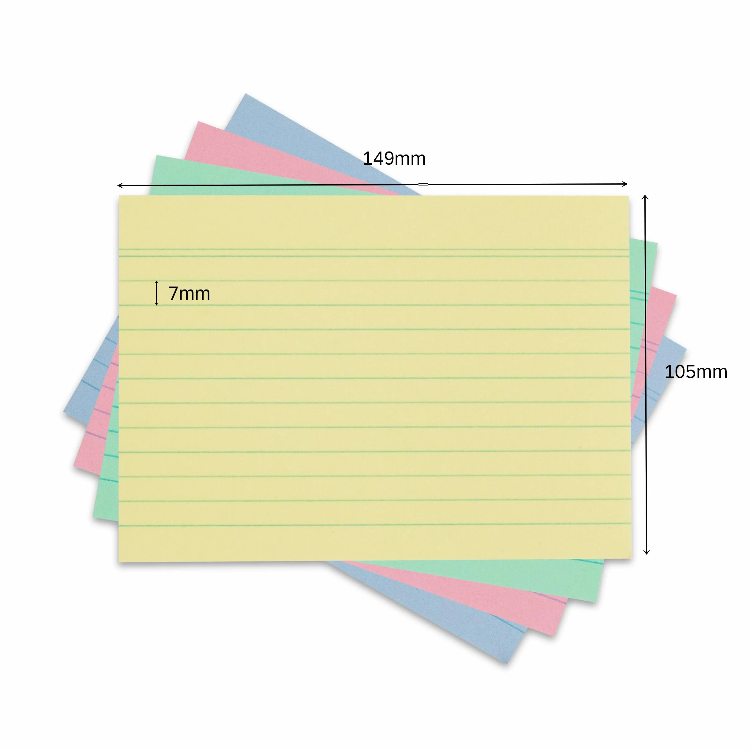 Herlitz Fiches bristol A6 lignées couleurs assorties lot de 200