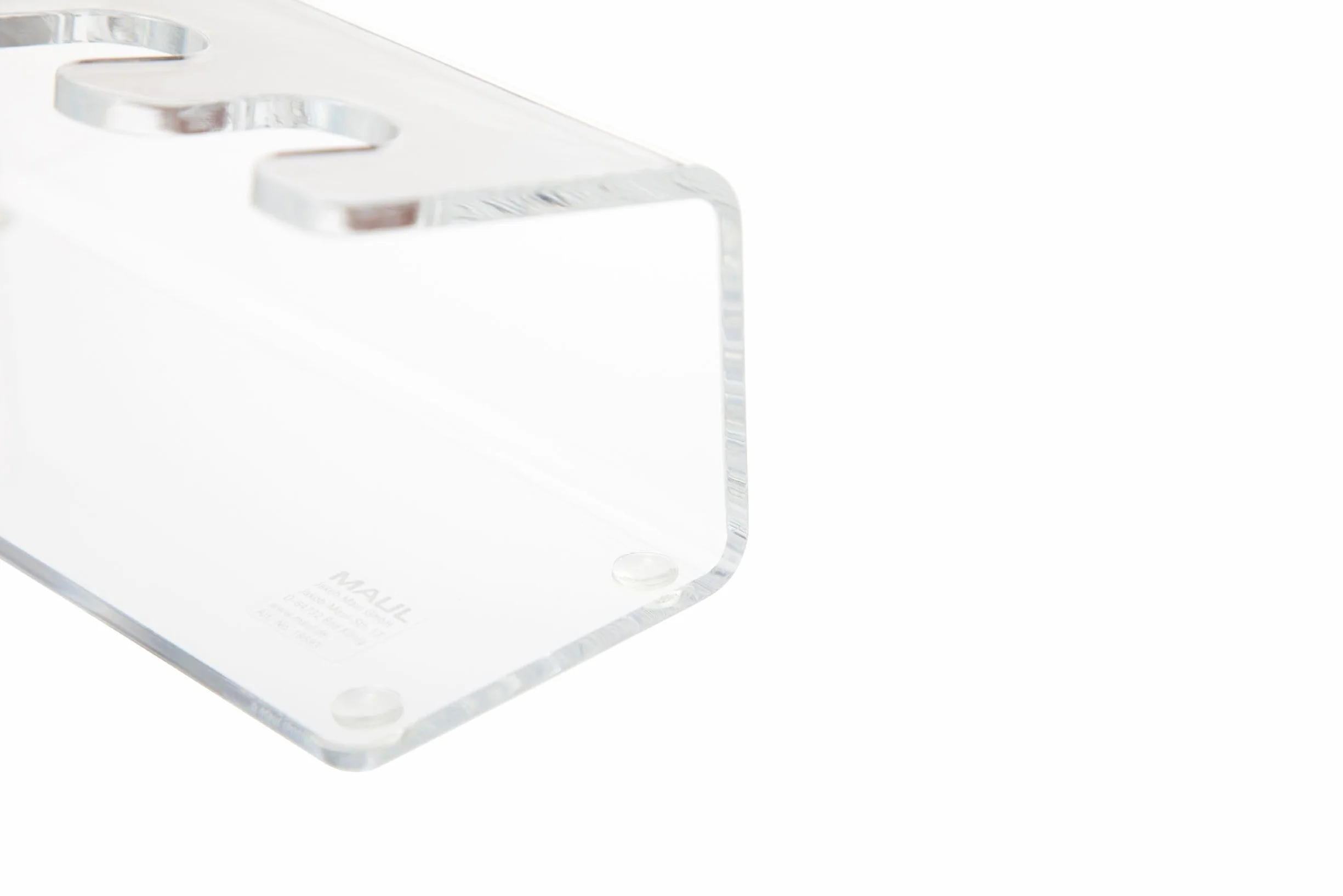 MAUL Porte Tampon en Acrylique 15,5 x 6,4 x 7 cm Organiseur Bureau 4 Tampons Transparent