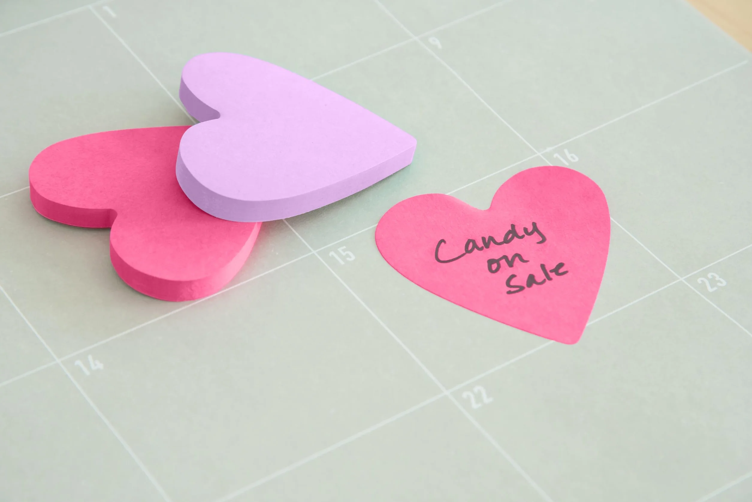 Post-it Notes Autocollantes Cœur, 225 Feuilles, 70 mm x 70 mm, Rose