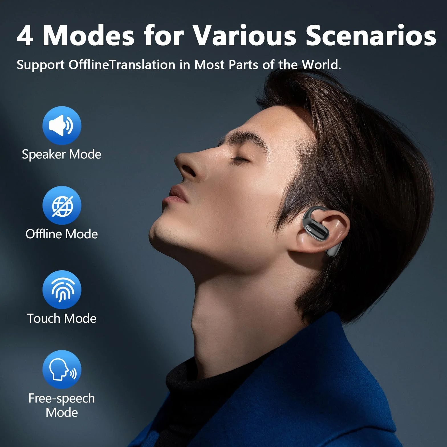 Écouteurs de Traduction IA en Temps réel 3-en-1 Bluetooth avec écran Tactile LCD Compatible 164 Langues