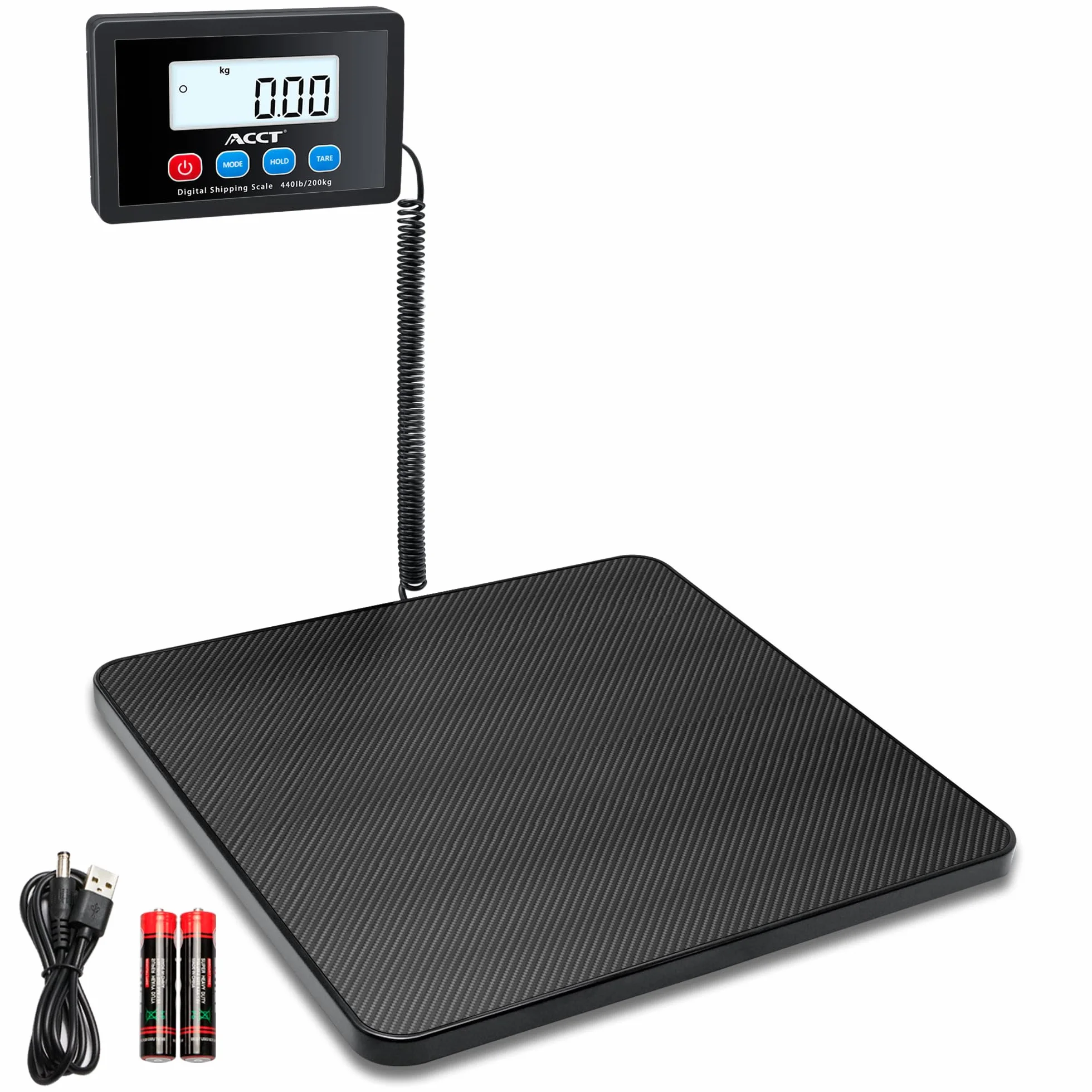 Balance postale numérique 440 lb avec fonction Hold/Tare, arrêt automatique