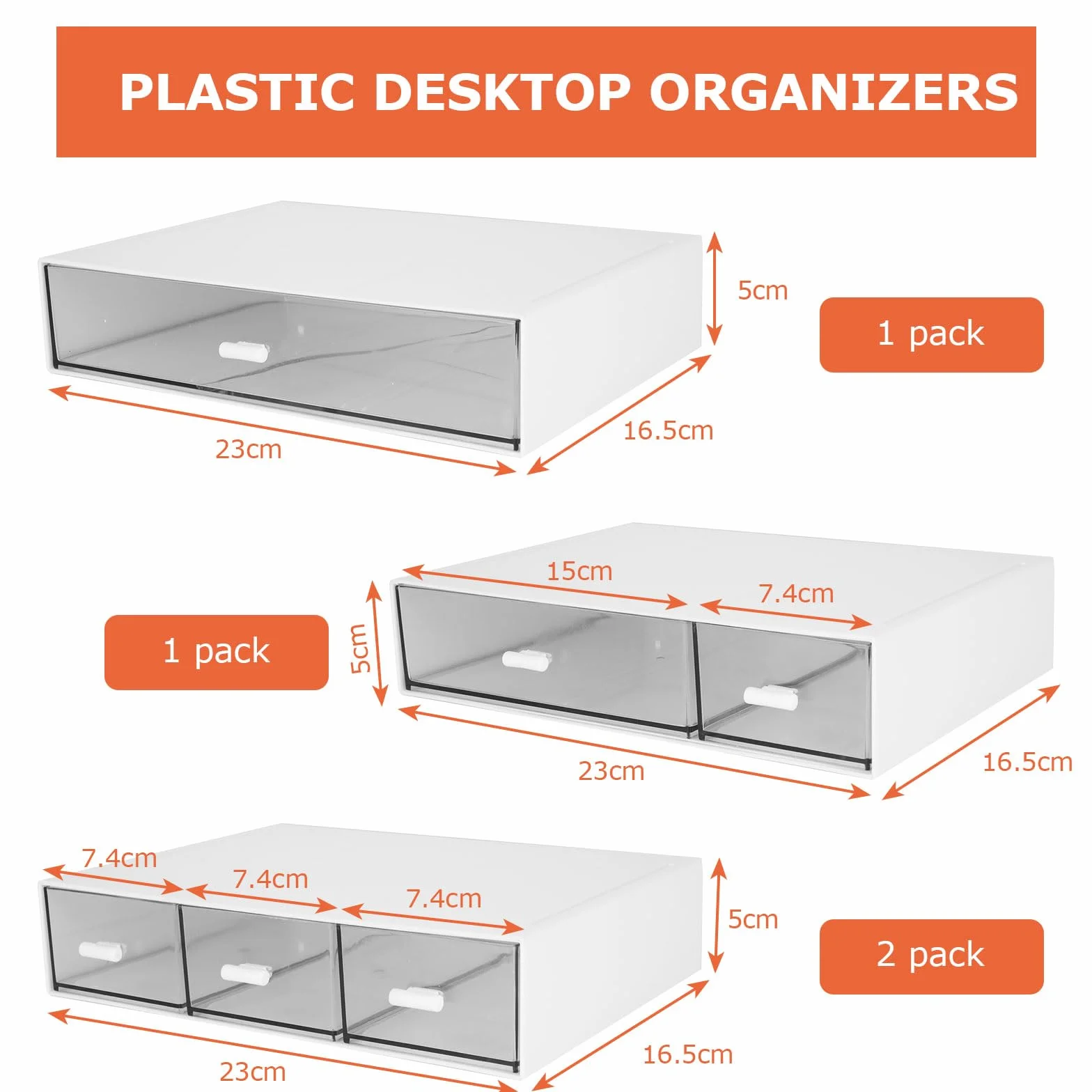Organiseur de bureau empilable 9 tiroirs 4 niveaux rangement plastique blanc maquillage bijoux fournitures stylos