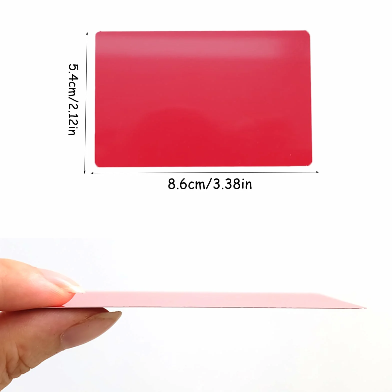 Cartes Visite Métal Le rouge Aluminium 50 Pièces 0.21mm