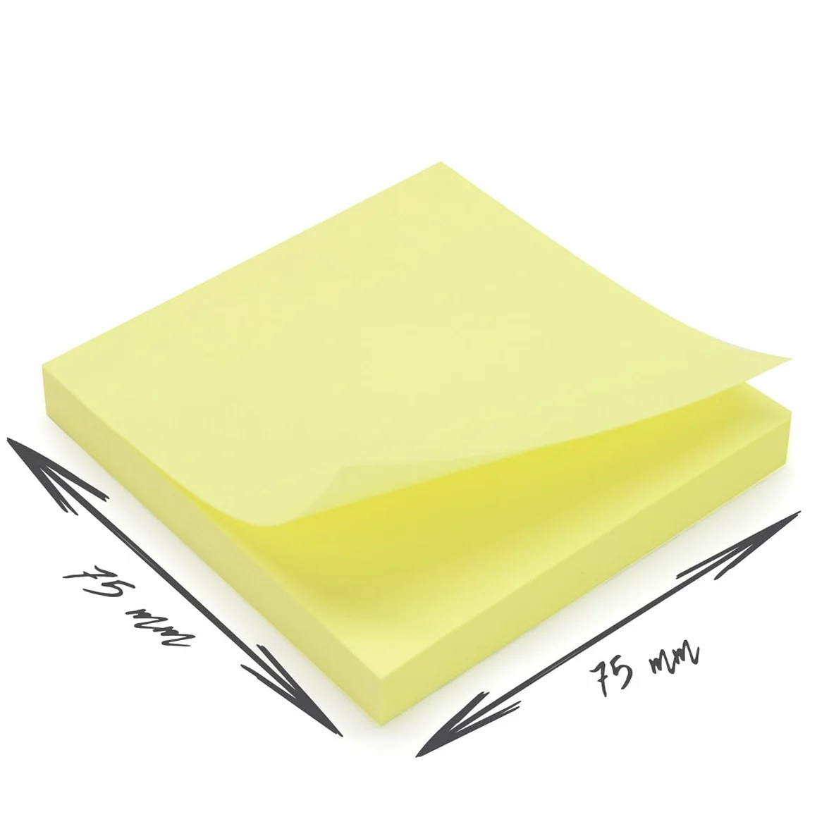 WAYTEX 400 Notes Autocollantes Repositionnables Lot de 4 Blocs 100 Sticky Notes 75 x 75 mm 4 Couleurs Pastel