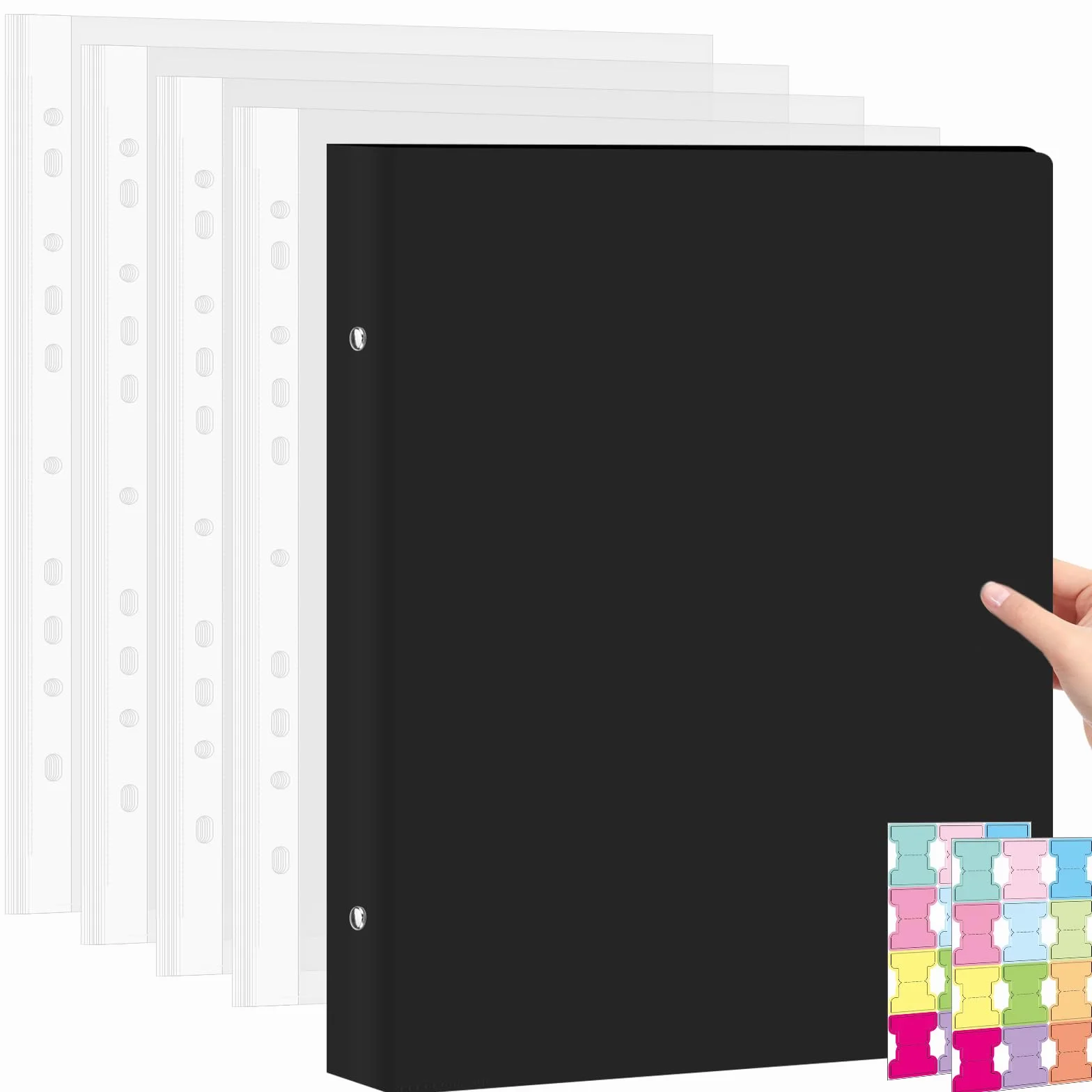 Classeur de présentation A3 40 poches, classeur à anneaux flexible pour illustrations et dessin
