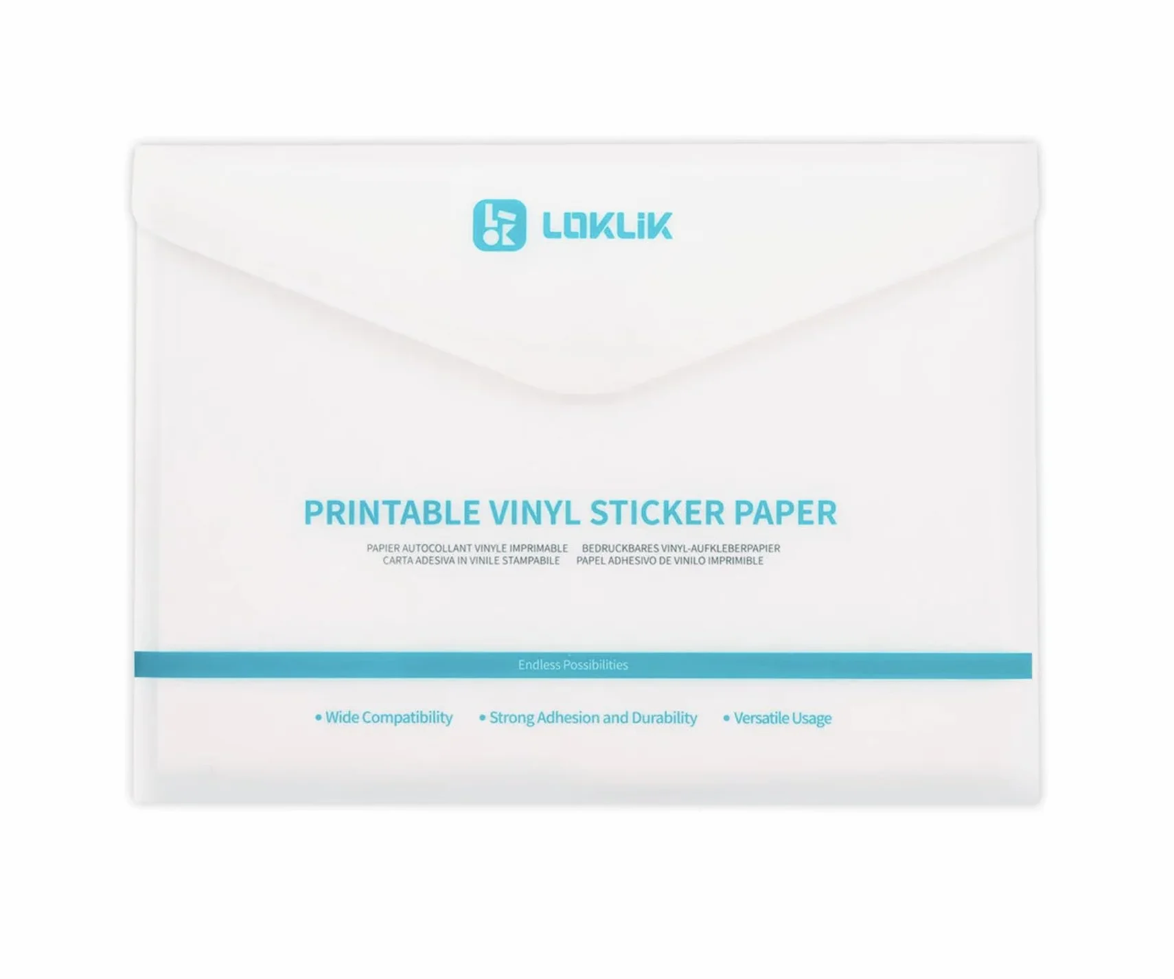 Papier Autocollant Vinyle Mat Imprimable LOKLiK A4 - 20 Feuilles