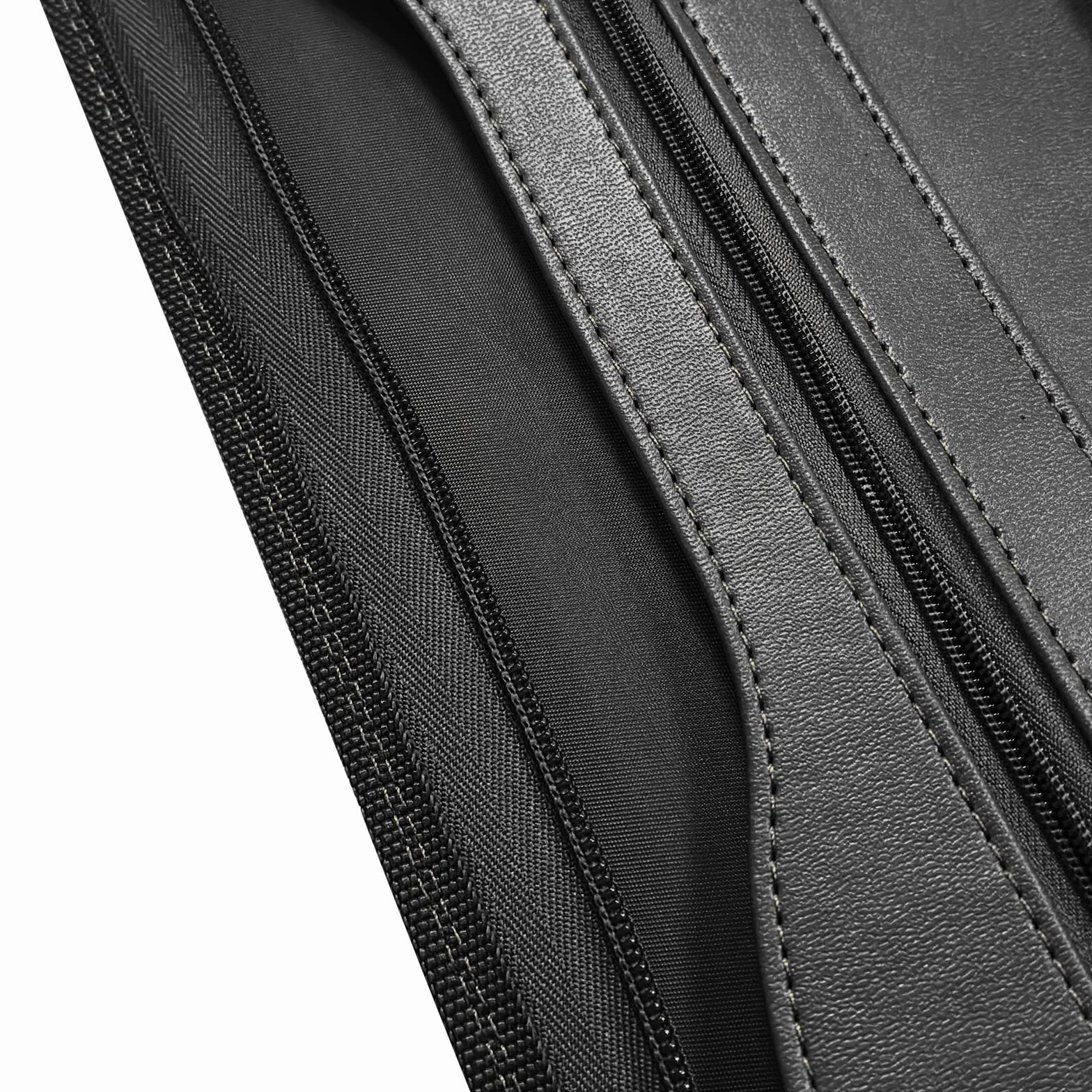 Porte Document à anneaux en O, Portfolio en Cuir PU avec Calculatrice, Noir
