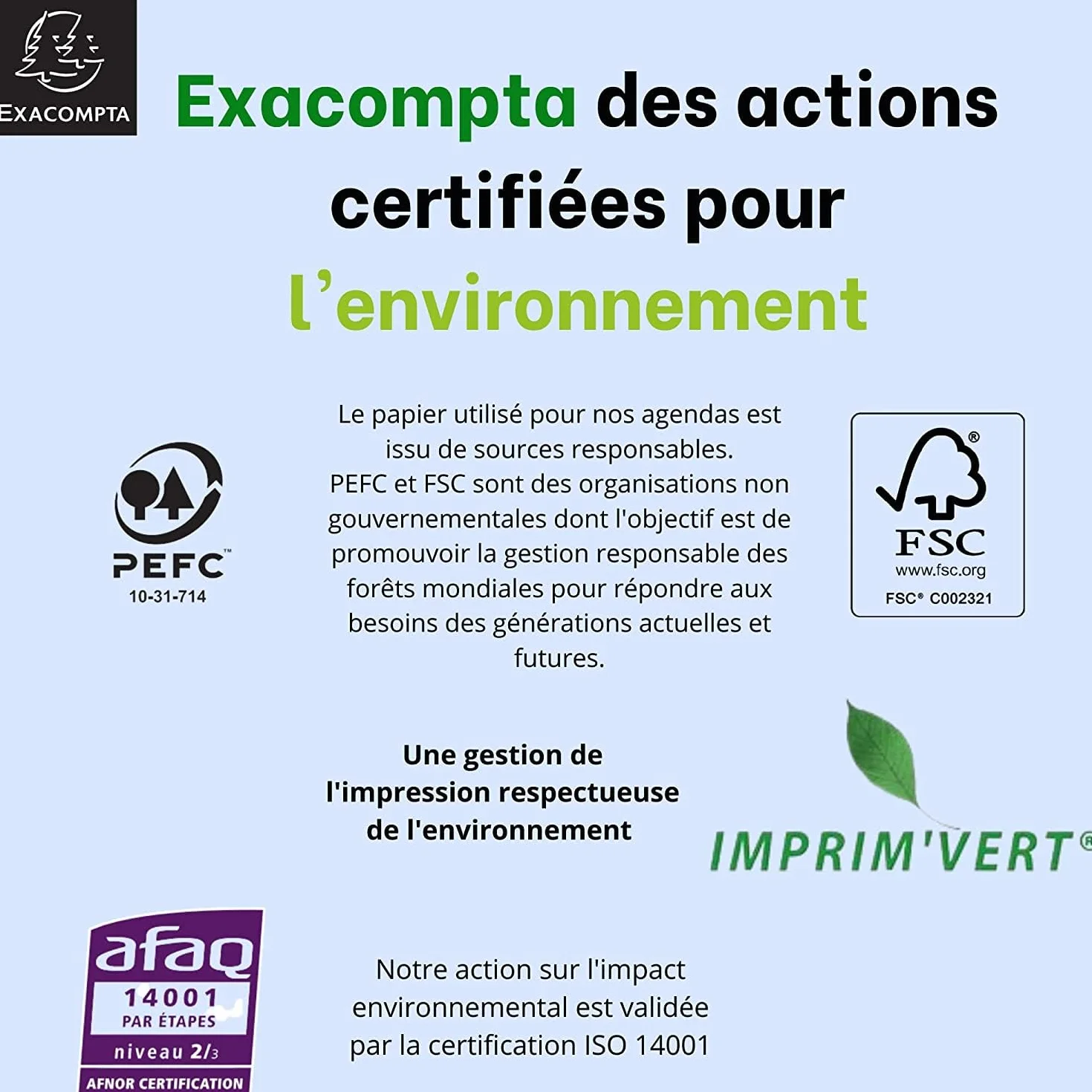Exacompta 18260E Recharge Exatime Clairtime 1 jour par page Septembre 2026 à Août 2027 10,5 x 17,2 cm