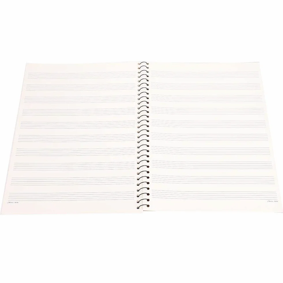 Dilwe 50 pages Cahier de manuscrit de notation musicale, piano noir