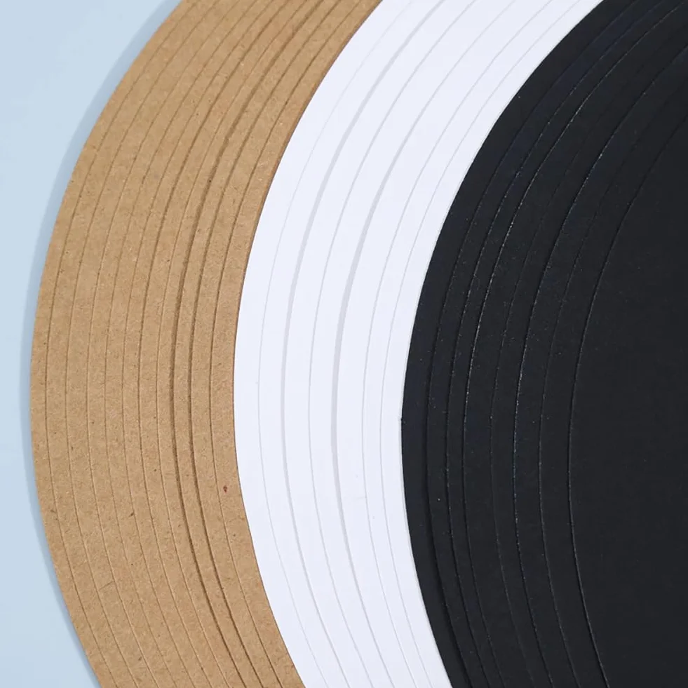 Lot de 100 découpes Rondes en Papier Kraft 8 cm Blanc