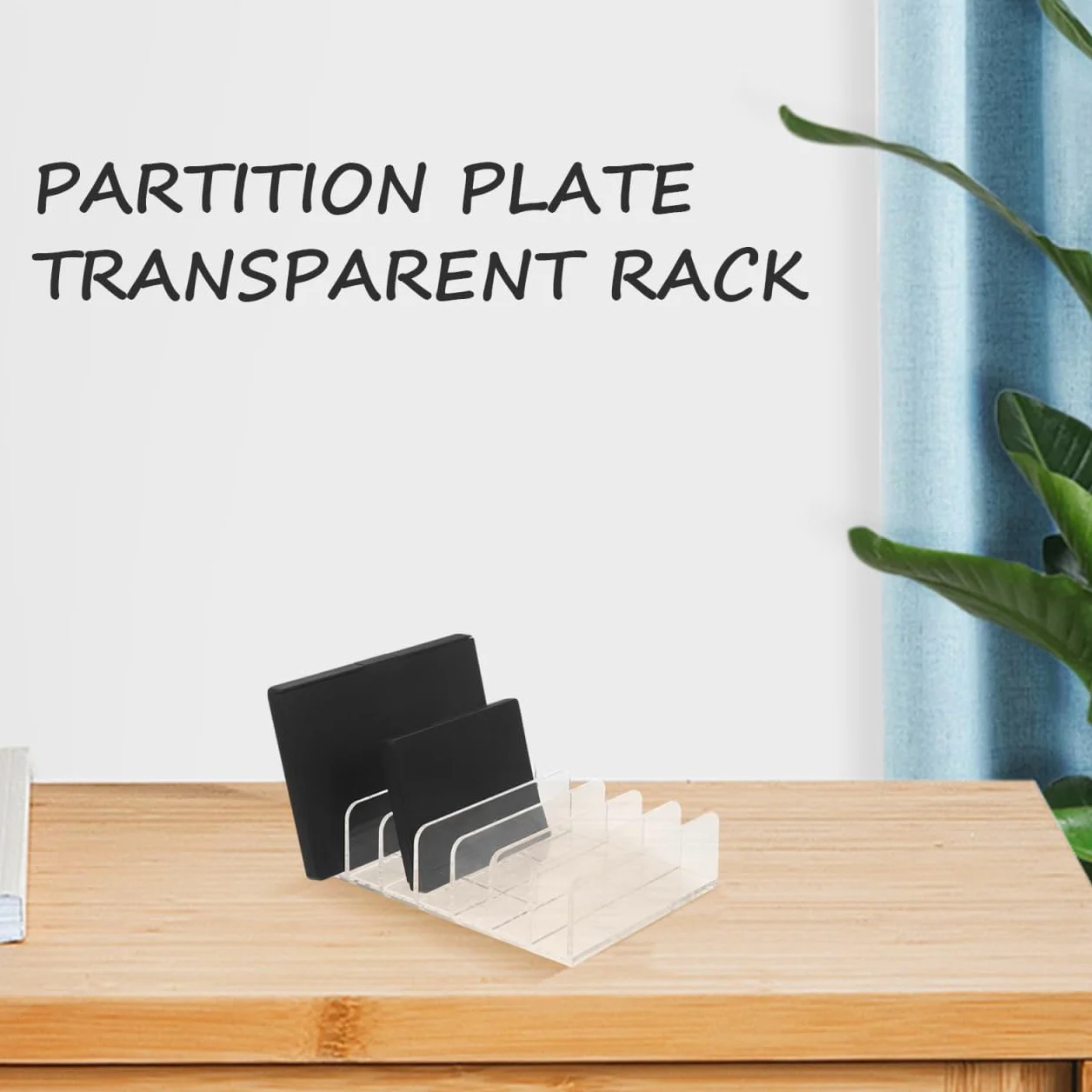 Organisateur De Courrier en Acrylique Transparent 2 Pièces 7 Compartiments pour Bureau Compact