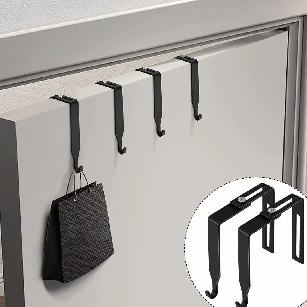 Cintres de Cubicule Réglables pour Porte avec Crochets Miroir 4PCS - Crochets Métalliques Universels - Cintres de Partition pour Bureau