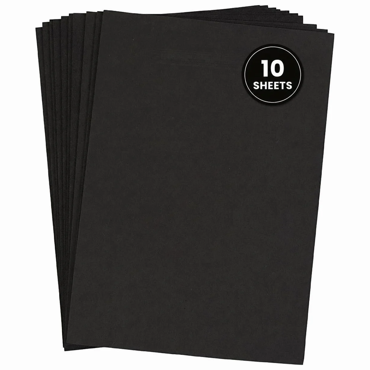 Feuilles de mousse EVA A4 2 mm Noir Lot de 10