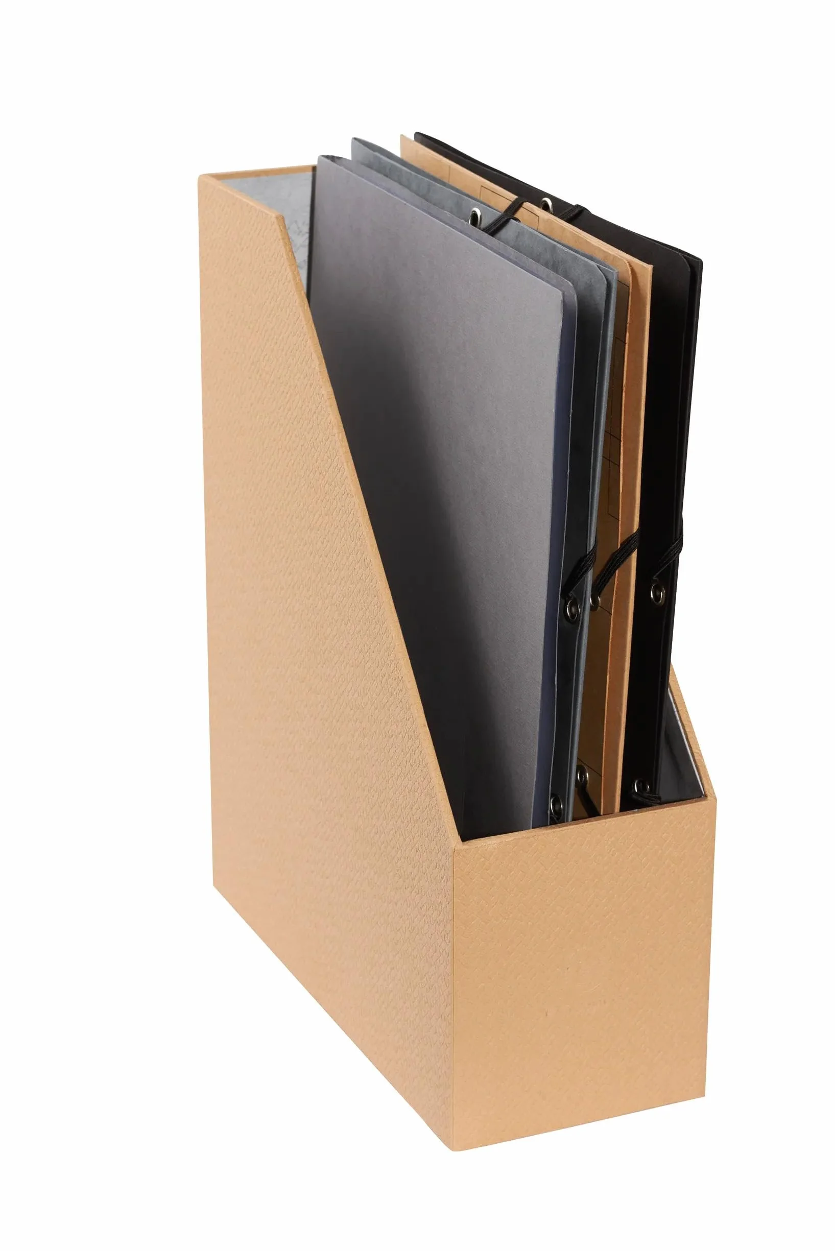 Exacompta Office By Me porte-revues carton 2 pièces A4 A4+ 31x25x10 cm beige