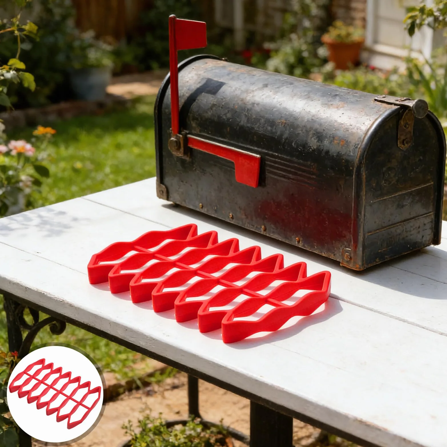 HEMOTON Insert pour Boîte aux Lettres en Silicone Rouge Étanche, Protecteur Anti-humidité et Anti-éclaboussures