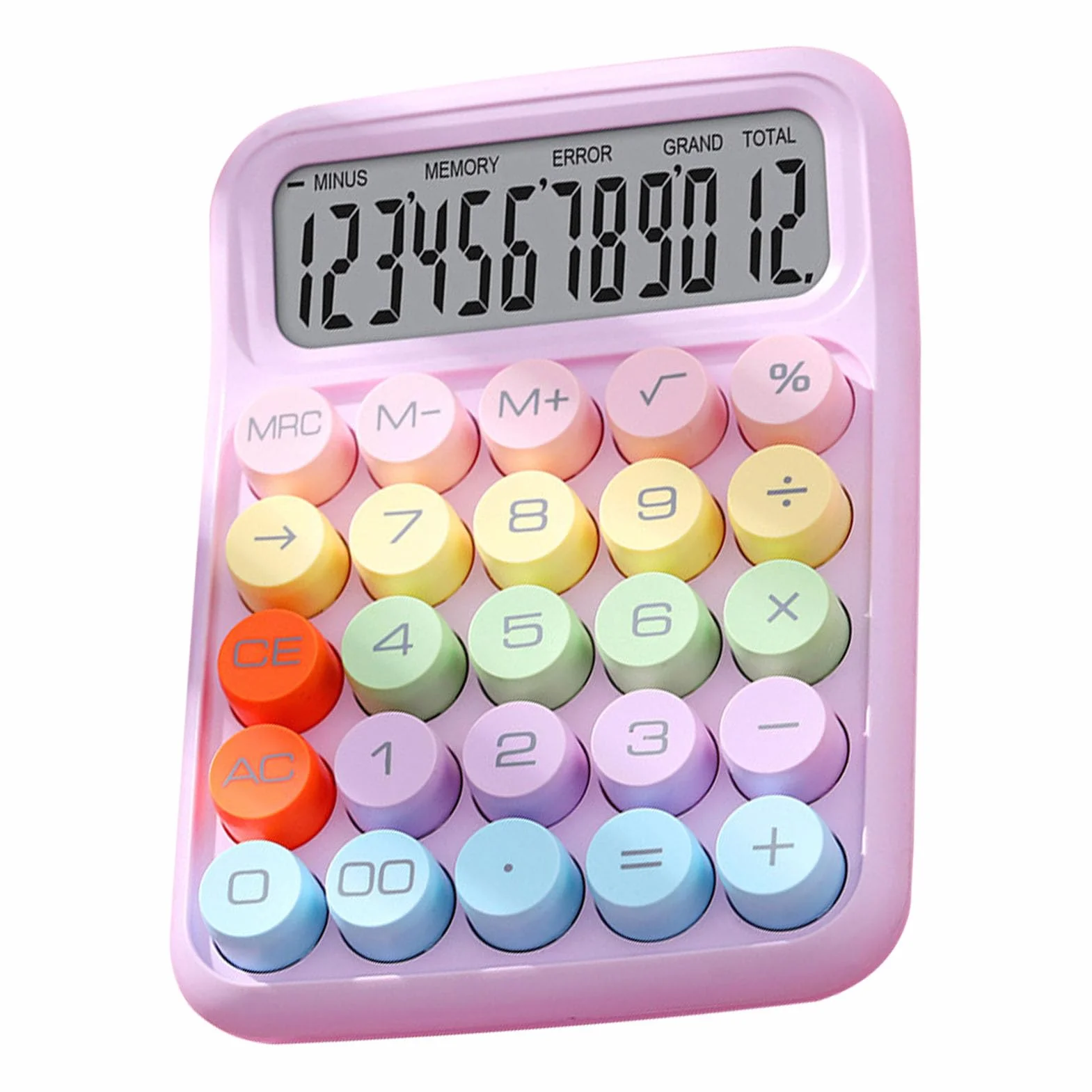 Calculatrice électronique clavier mécanique violette pour maison, école, bureau