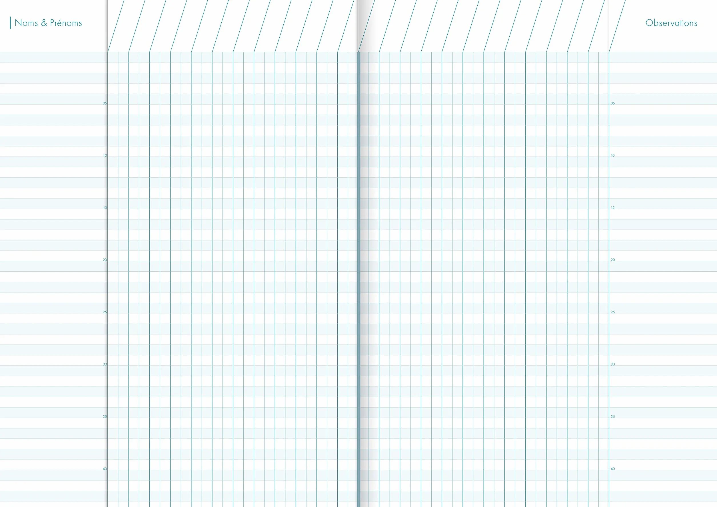 Clairefontaine Cahier de Bord Agrafé A4 21x29,7 cm 48 Pages Papier Registre Vert 110 g