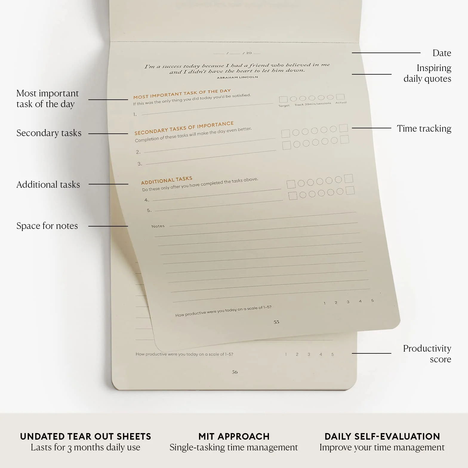 Productivity Planner Sheets - Daily Routine Planner