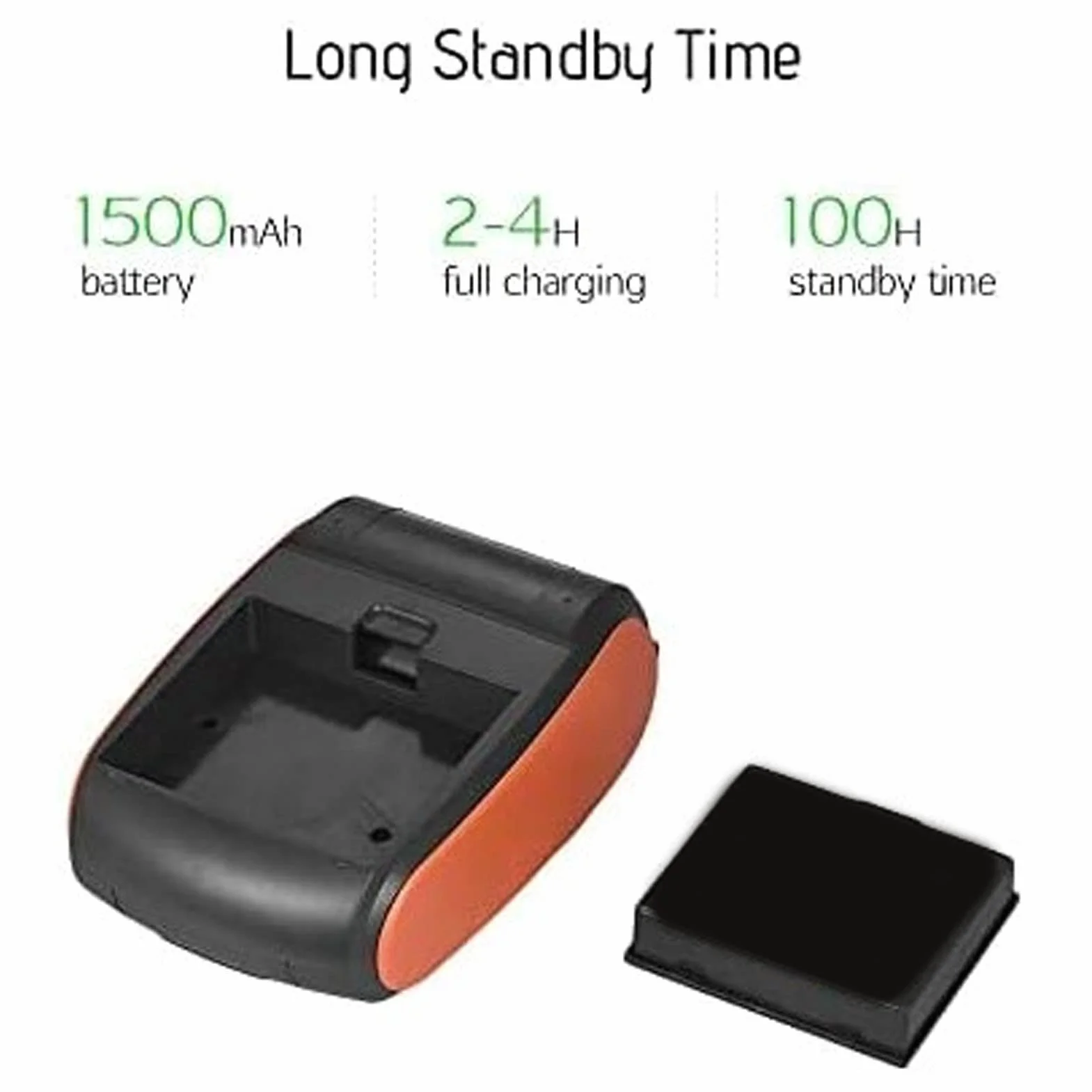 Imprimante Thermique Reçus Bluetooth PT-210, Mini-imprimante Factures Portable sans Fil 58mm, Impression Rapide 90mm/s, ESC/POS