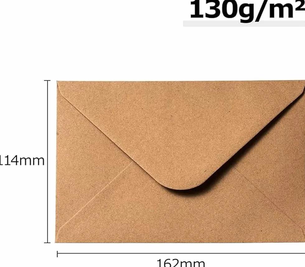 Noa Home Deco enveloppes kraft C6 162 x 114 mm 100 pièces sans fenêtre