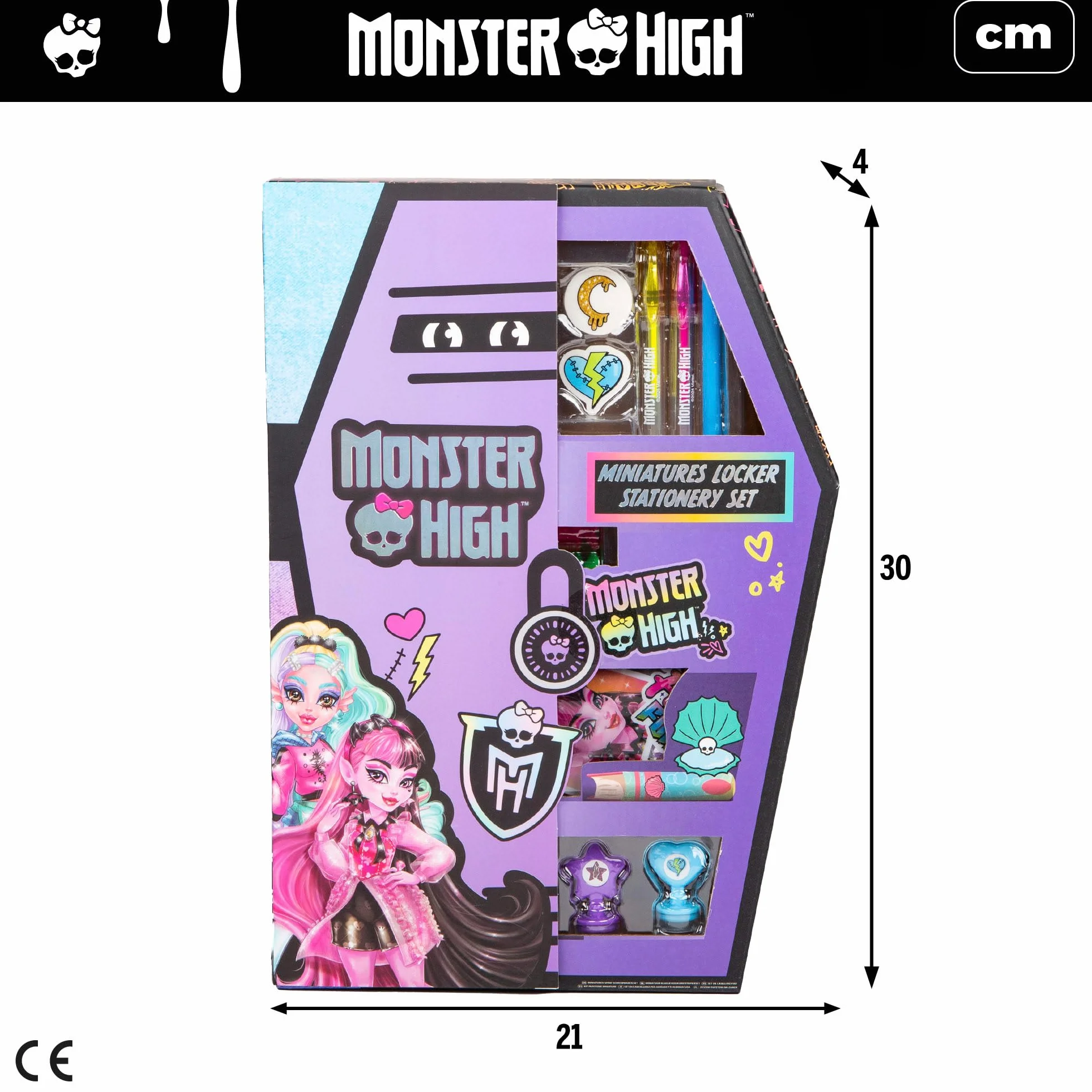 ColorBaby Monster High 77515 Coffret d'écriture pour Enfant avec Crayons, Stylos, Tampons et Autocollants
