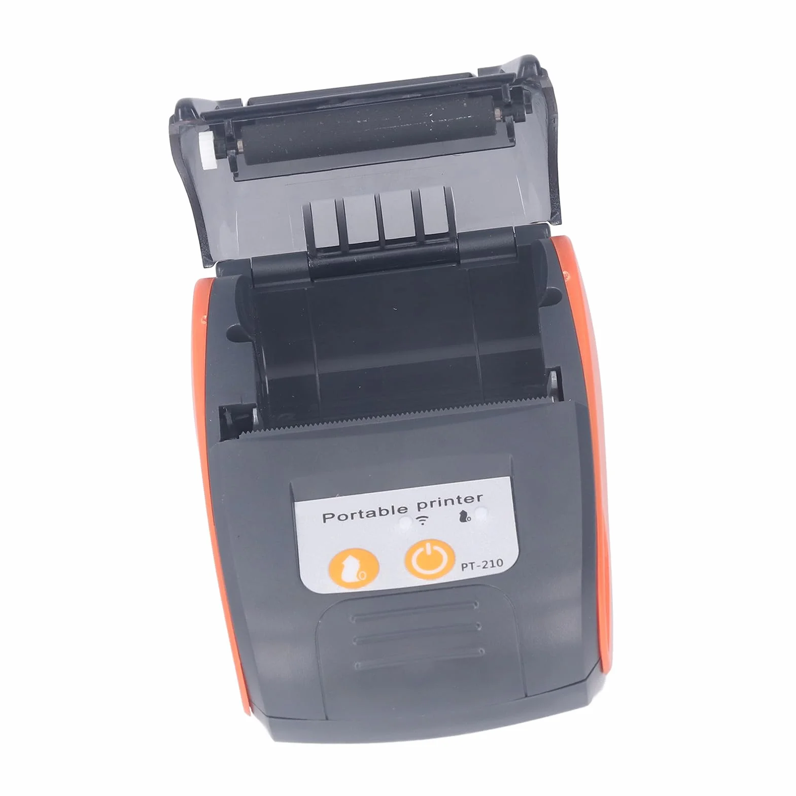 Imprimante Thermique Reçus Bluetooth PT-210, Mini-imprimante Factures Portable sans Fil 58mm, Impression Rapide 90mm/s, ESC/POS