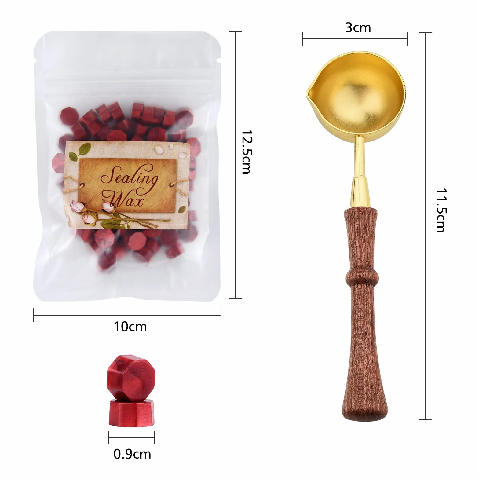 ASTARON 300 perles de cire pour cachet, kit avec cuillère pour invitations et emballages