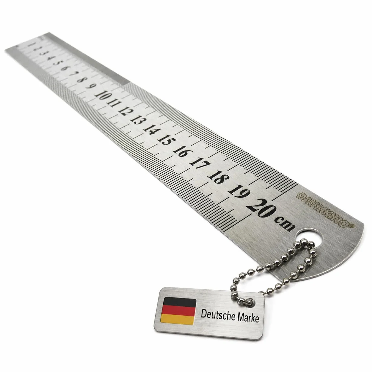 Règle Acier Inoxydable 20 cm Double Graduation mm & pouces Métallique