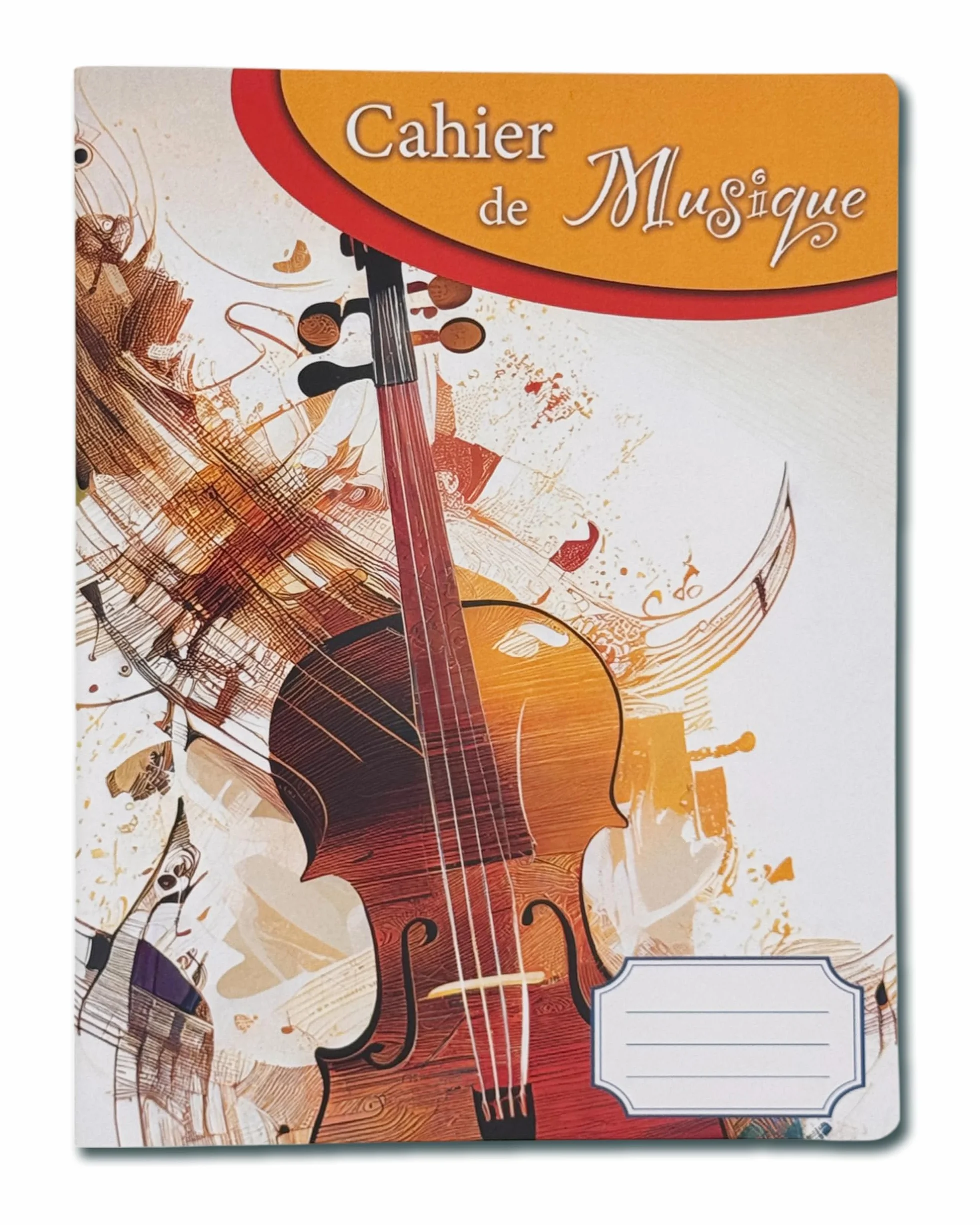 Cahier de Musique 50 Pages Portées 17x22 cm Couverture Couleur Personnalisable Violon