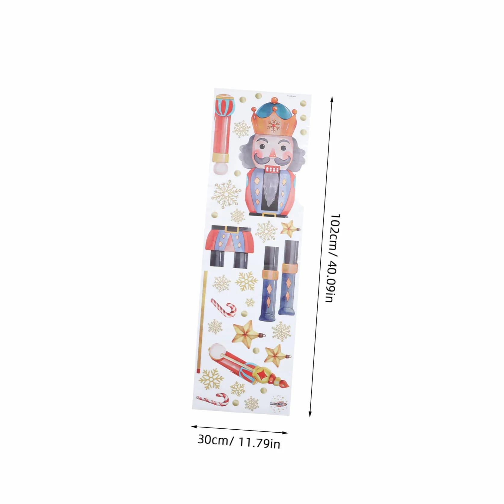 Décorations Murales Noël Casse-noisette Stickers Fenêtre Porte Faciles à Poser