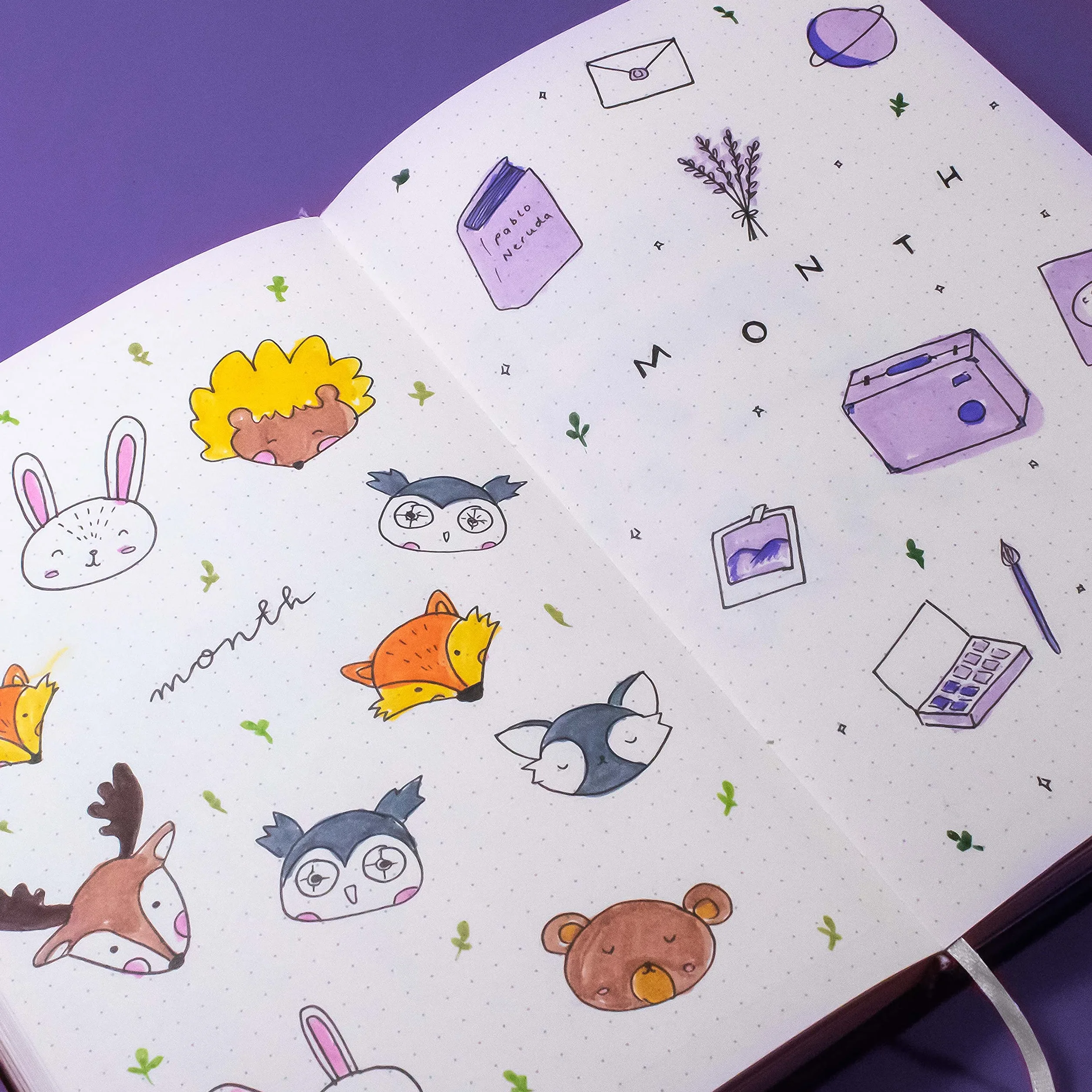 Carnet de Notes A5 Pointillé Berry Bullet Journal Relié Cartonné 180pg Papier 120 gsm