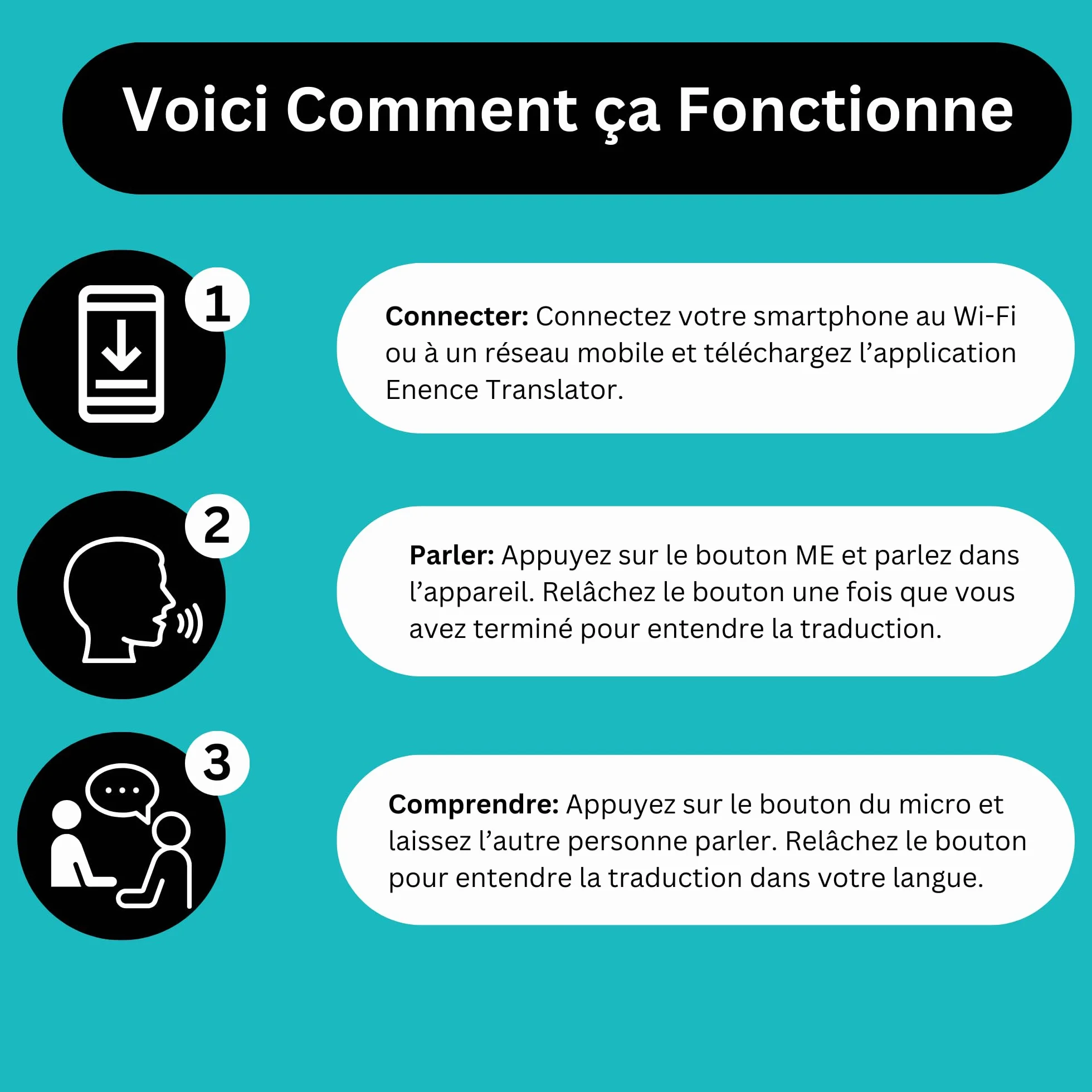 Muama Enence Traducteur instantané original 60 langues précision vocale
