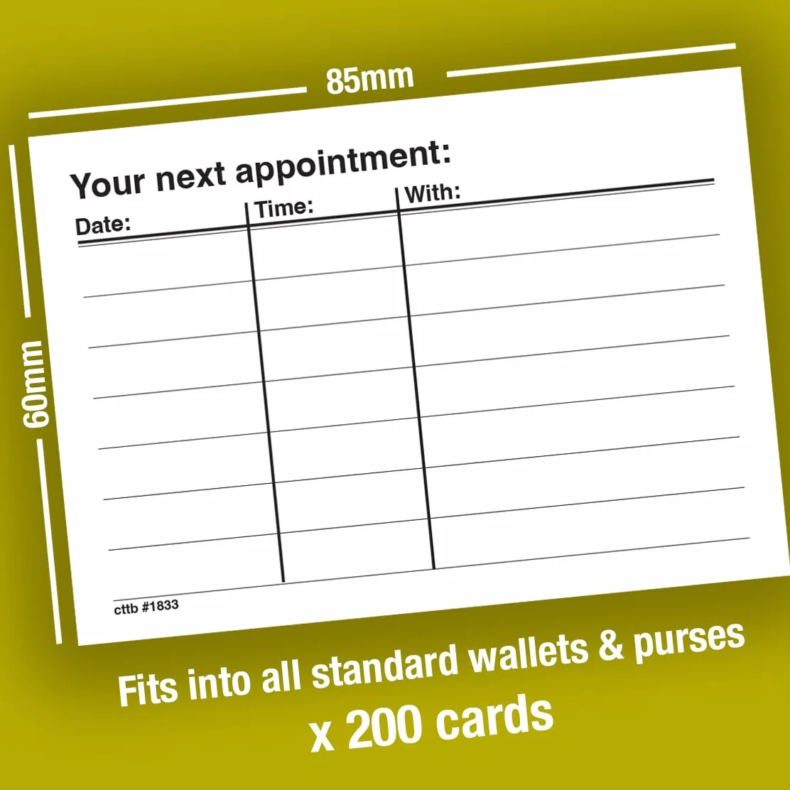Cartes de rappel professionnelles blanches 300 g/m² Lot de 200